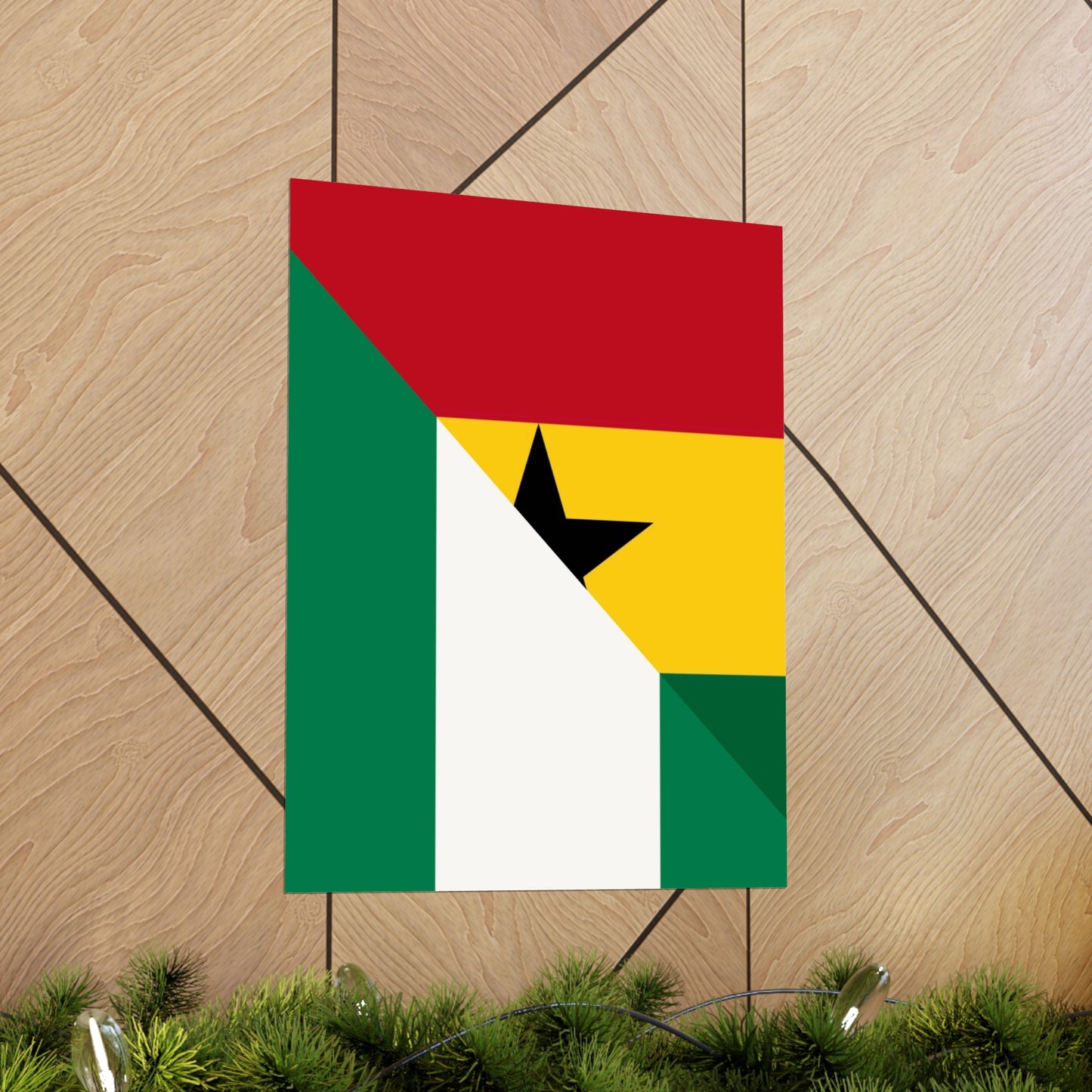 Nigerian Ghanaian Flag Nigeria Ghana Naija Premium Matte Poster