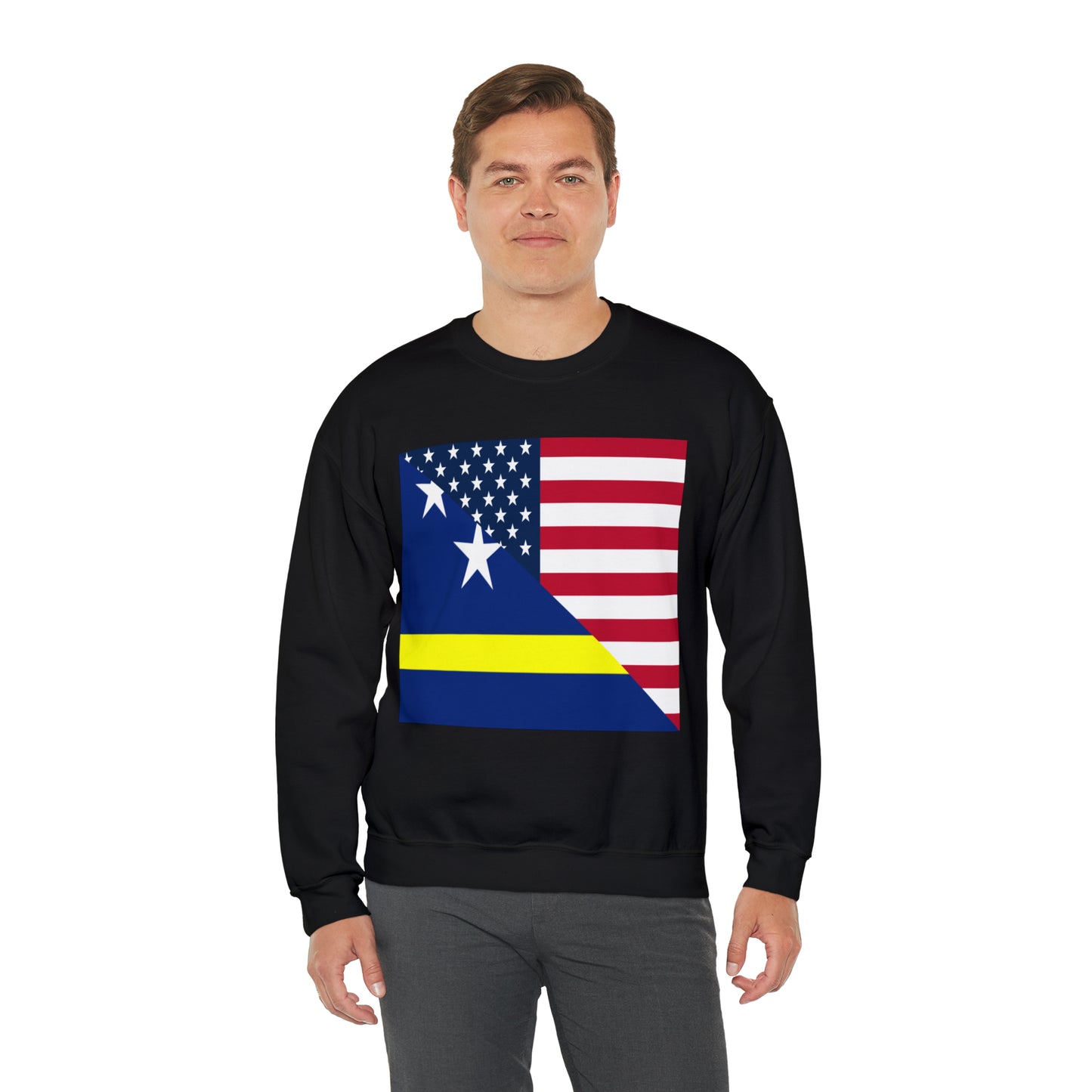 Curacao American Flag Half Curacaoan USA Unisex Sweatshirt