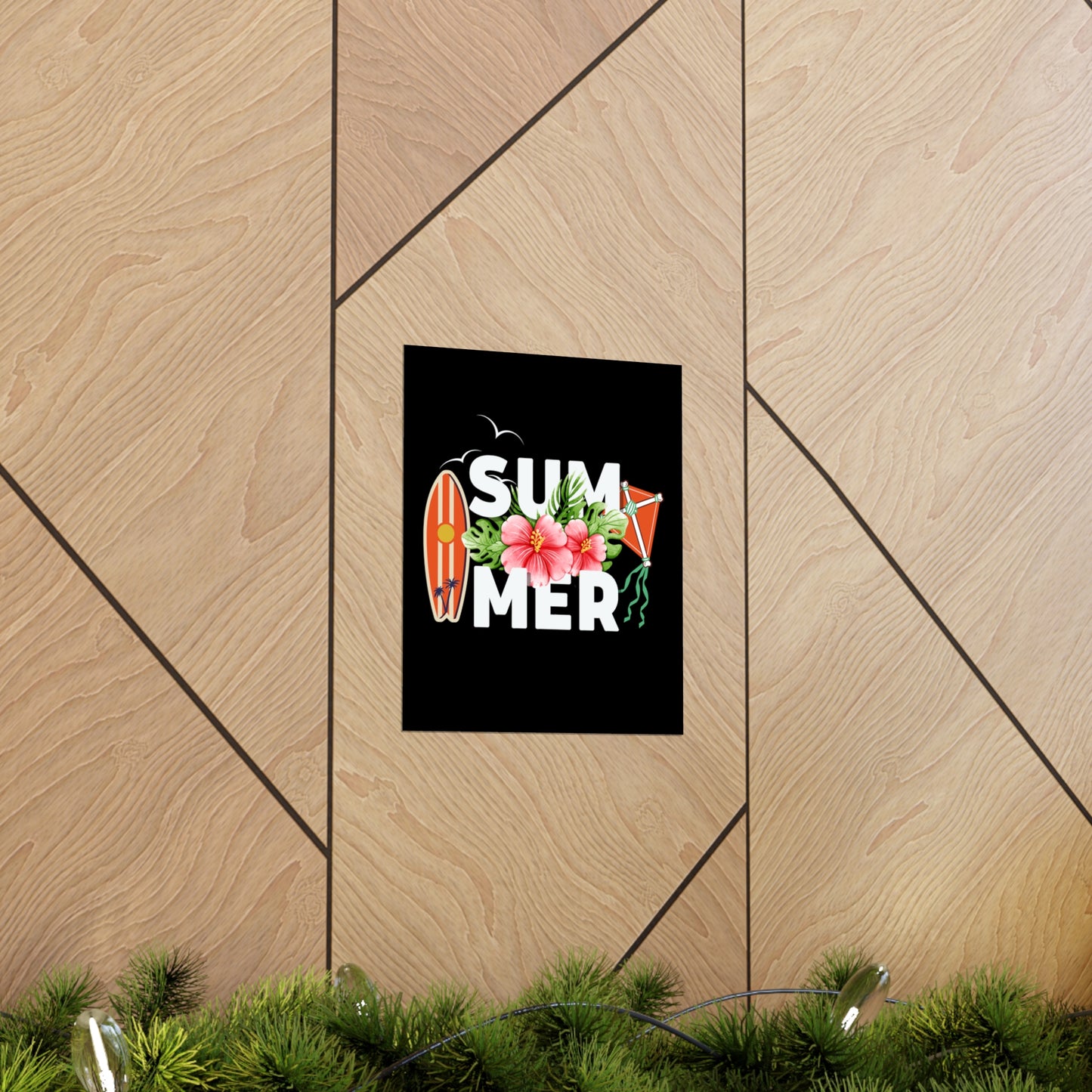 Summer Surfboard and Kite 2 Premium Matte Poster