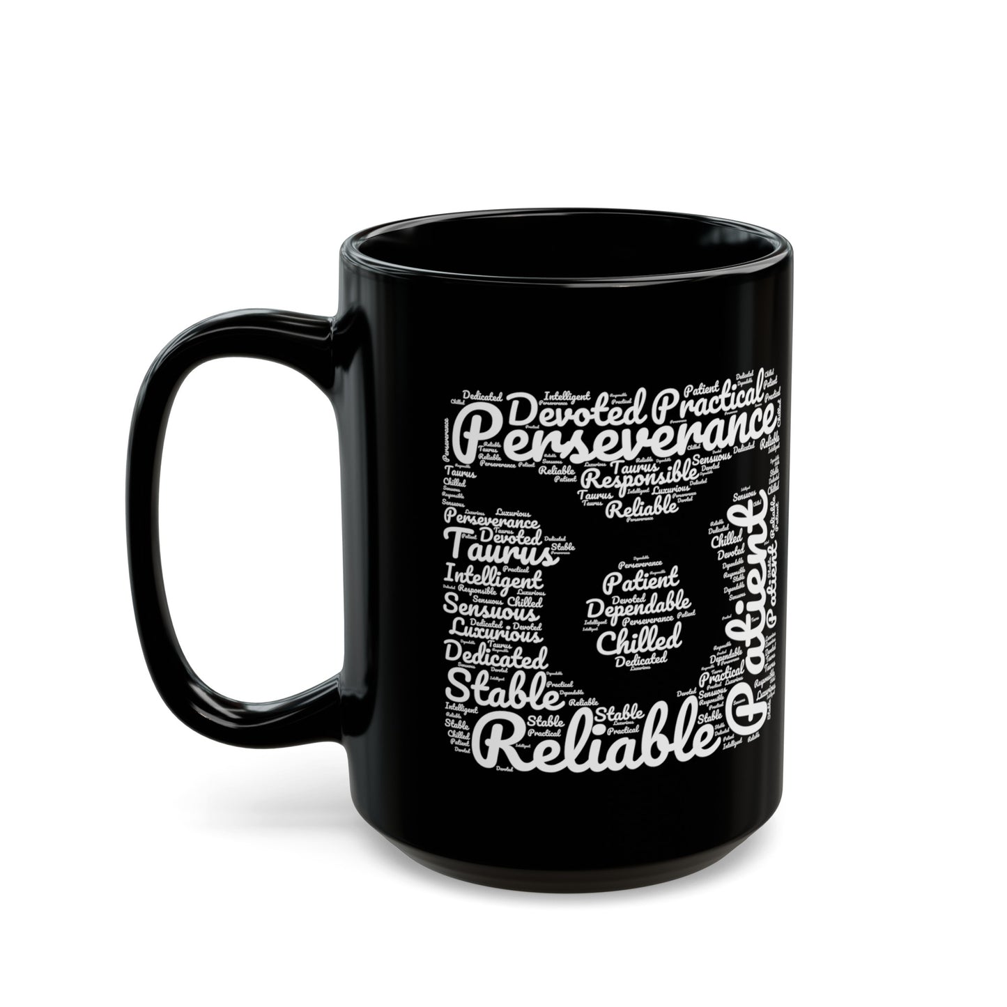 Taurus Zodiac Sign White Black Mug (11oz, 15oz)