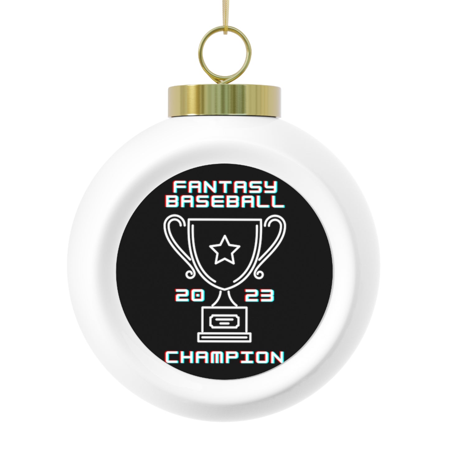 2023 Fantasy Baseball Champion Fantasy Champ Christmas Tree Ball Ornament
