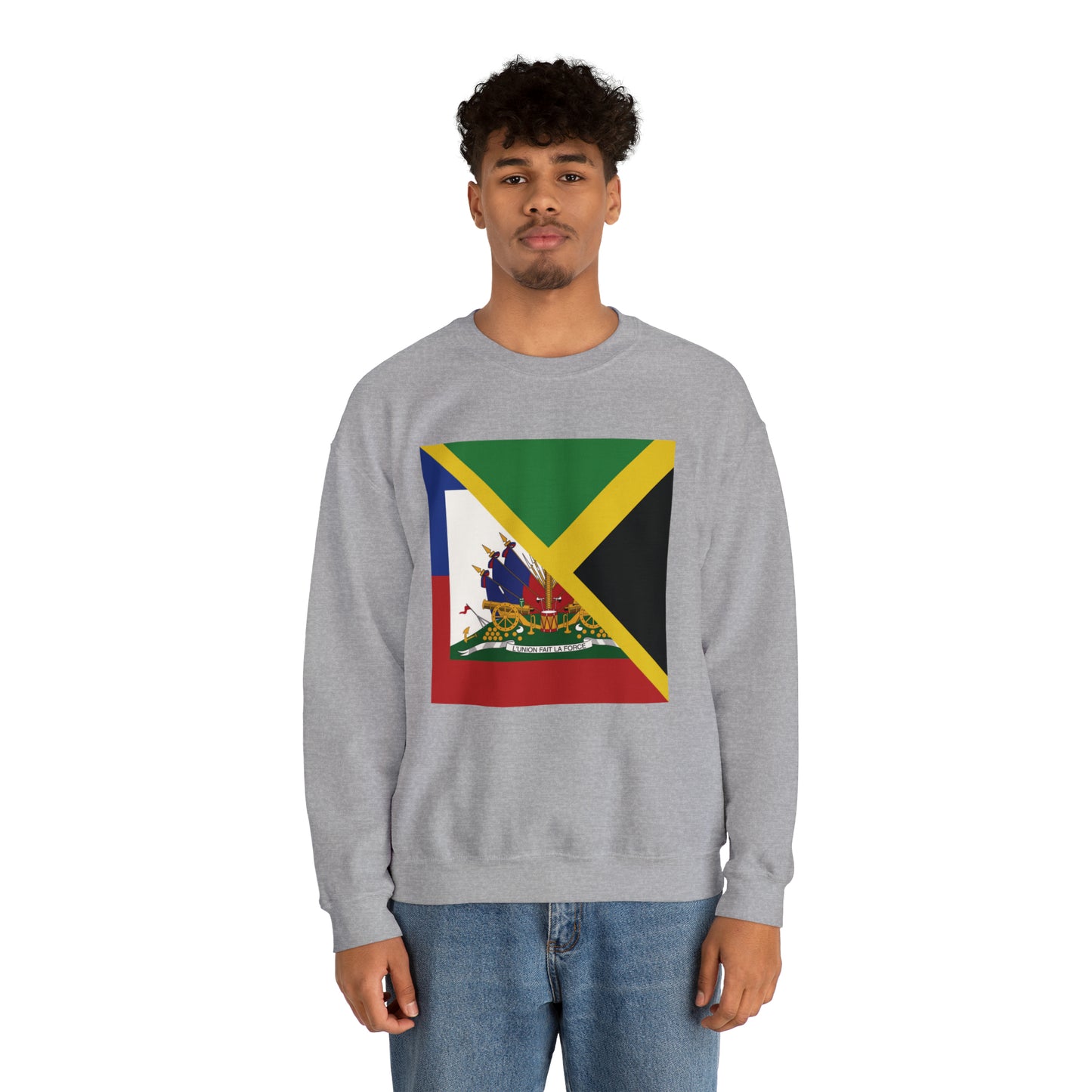 Haitian Jamaican Flag | Half Jamaica Haiti Unisex Sweatshirt