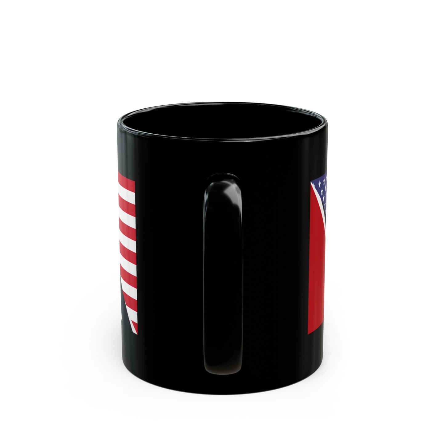 Trinidad American Flag Trini USA Black Mug (11oz, 15oz)