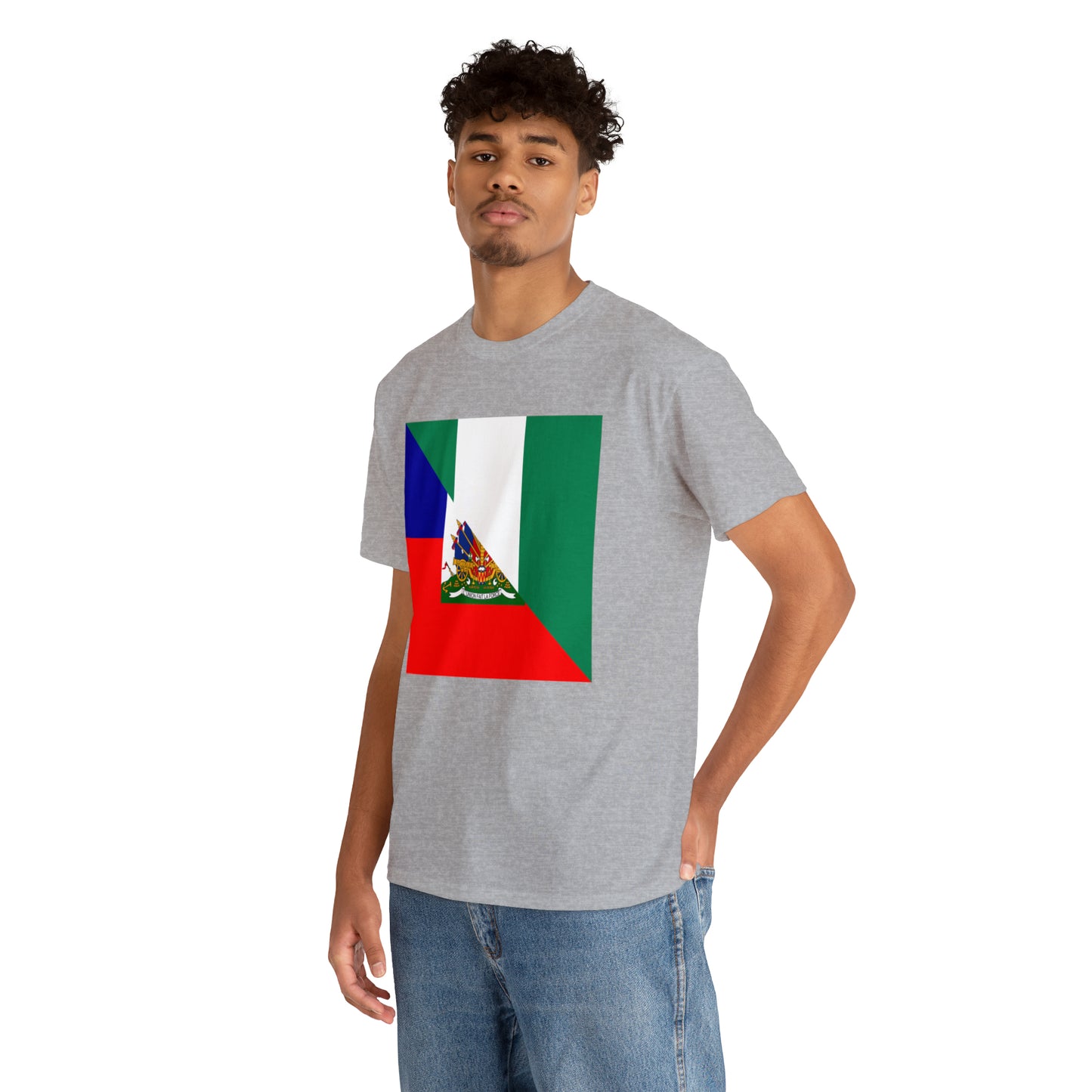 Haitian Nigerian Flag Half Haiti Nigeria T-Shirt | Unisex Tee Shirt