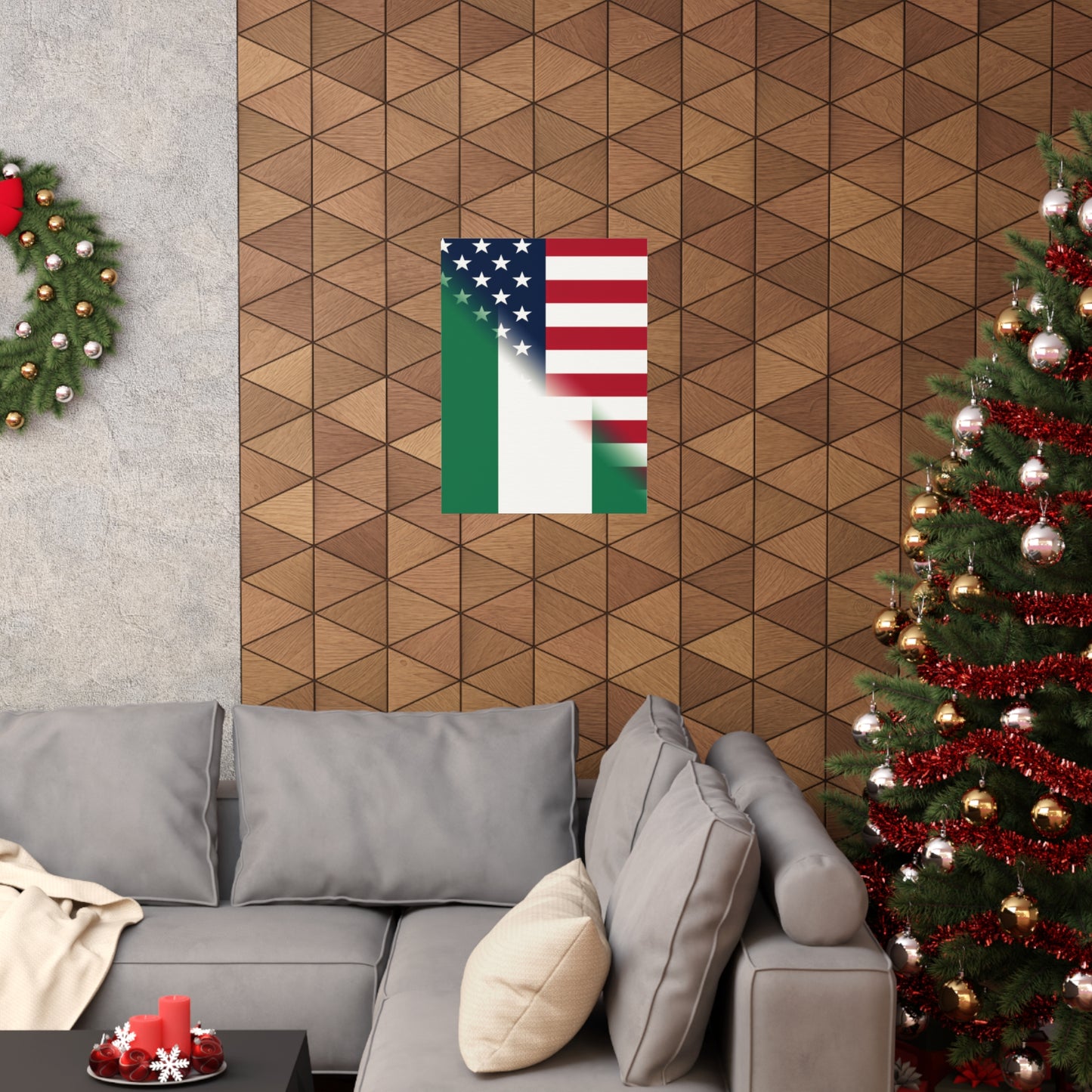 Nigerian American Flag Half Naija USA African Premium Matte Poster