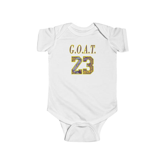 G.O.A.T. 23 Baby Bodysuit | Los Angeles GOAT Basketball Champion Boy Girl