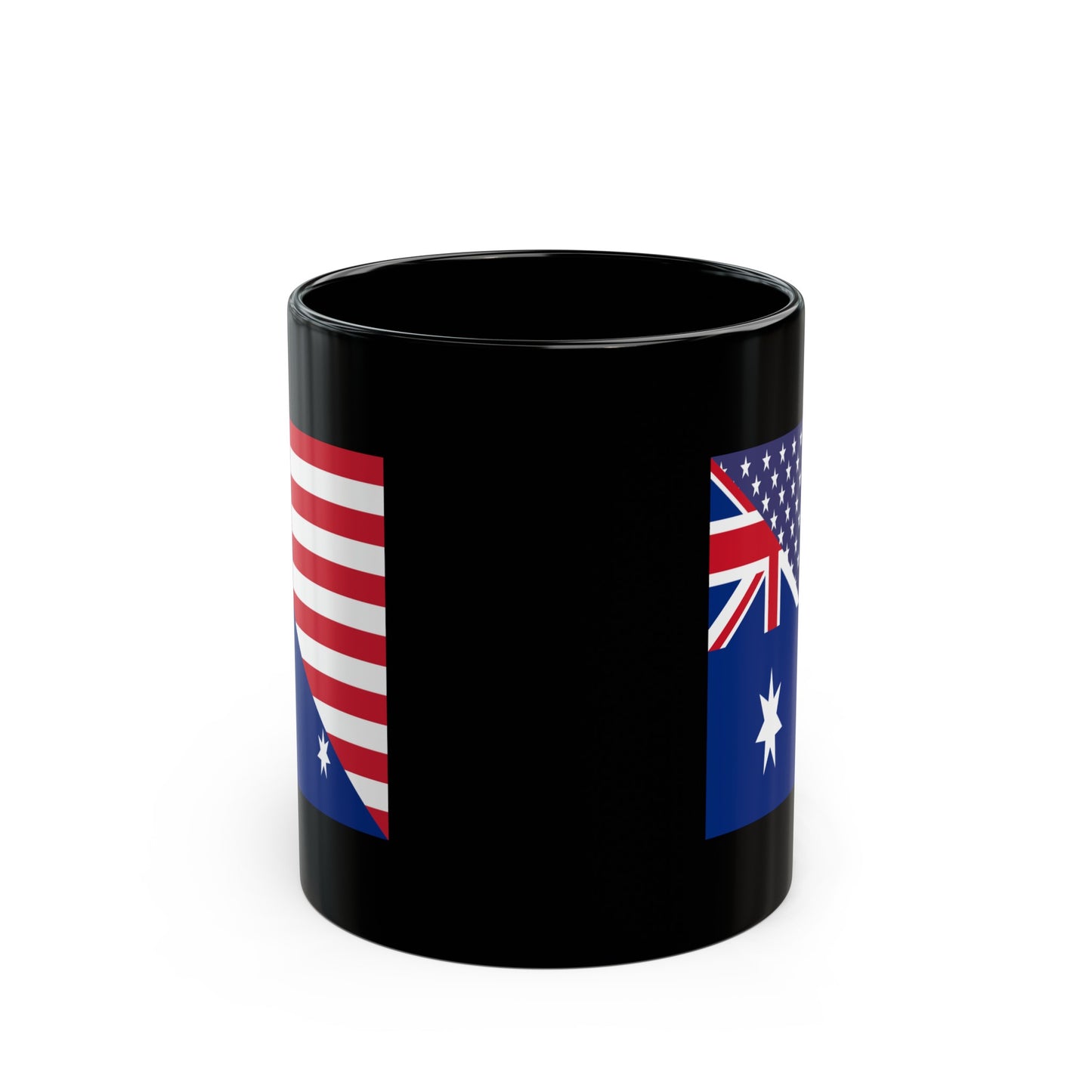 Australian American Flag Australia USA Black Mug (11oz, 15oz)