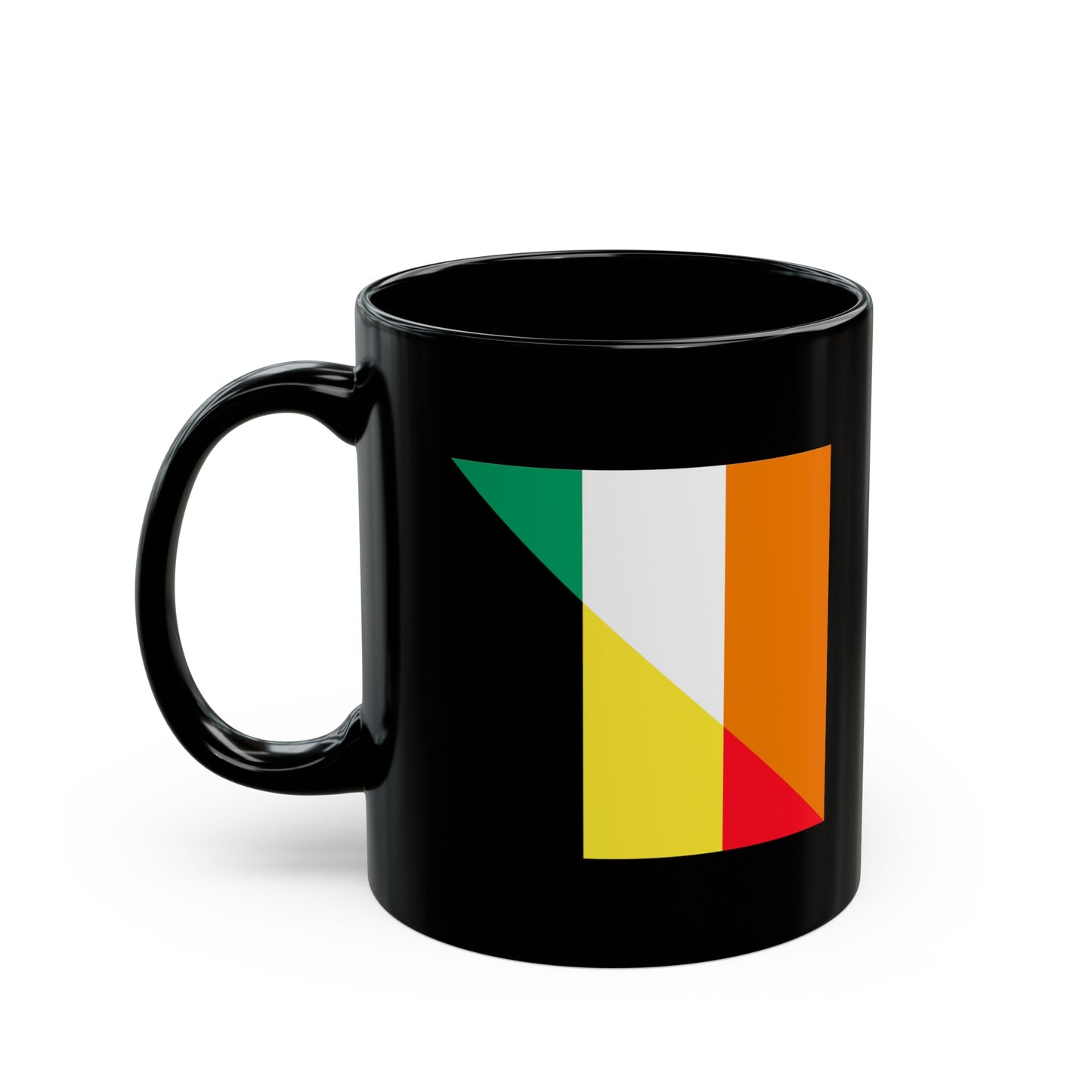 German Irish Flag Half Germany Ireland Black Mug (11oz, 15oz)