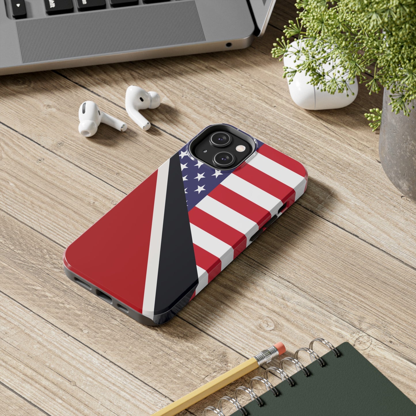 Trinidad American Flag Trini USA Tough Phone Cases