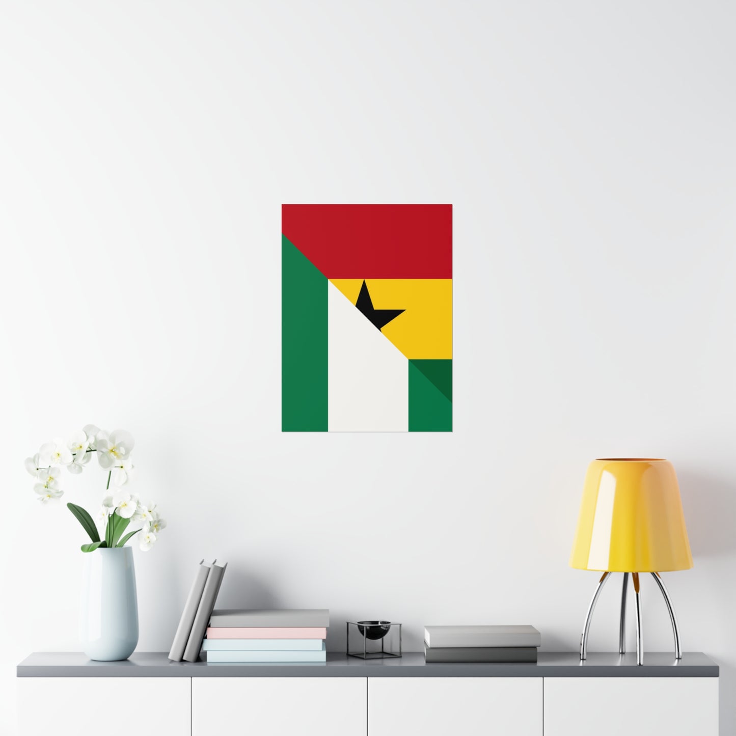 Nigerian Ghanaian Flag Nigeria Ghana Naija Premium Matte Poster