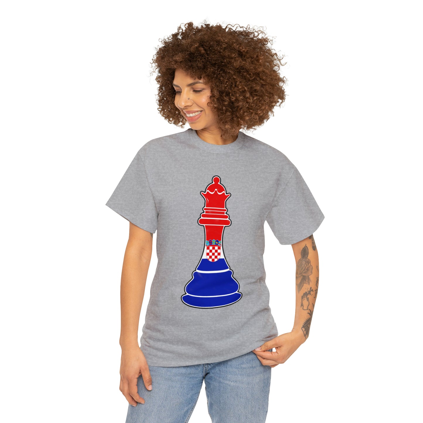 Croatian Queen Flag Chess Piece Croatia T-Shirt | Unisex Tee Shirt