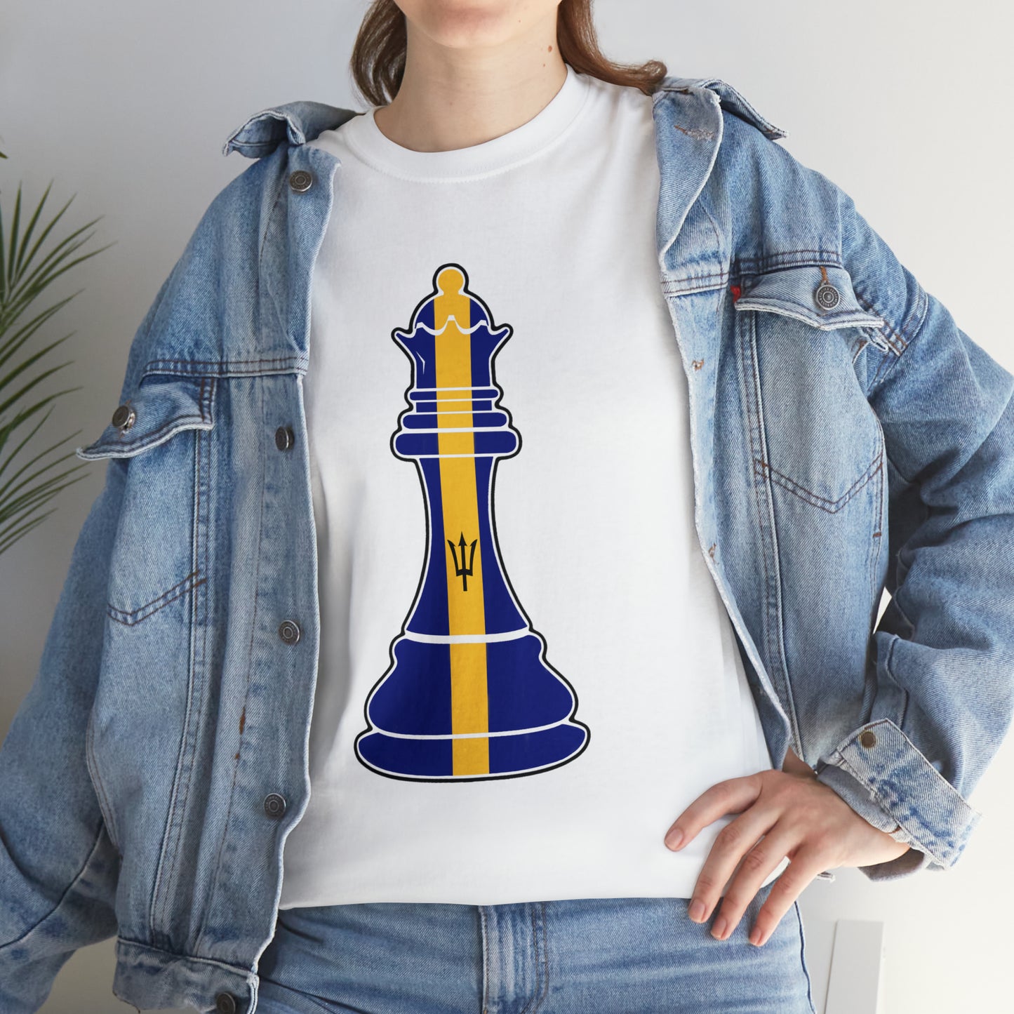 Bajan Queen Flag Chess Piece Barbados T-Shirt | Unisex Tee Shirt