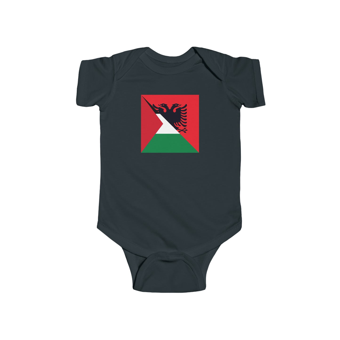 Albanian Palestinian Flag Baby Bodysuit | Palestine Albania Girl Boy Clothing