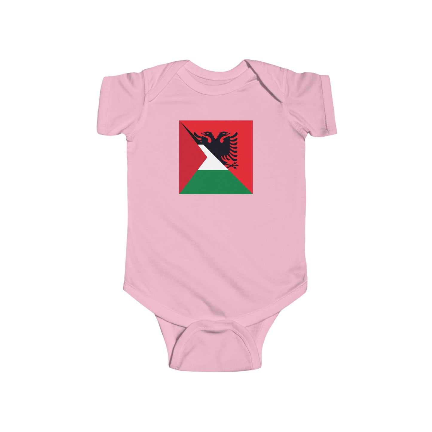 Albanian Palestinian Flag Baby Bodysuit | Palestine Albania Girl Boy Clothing