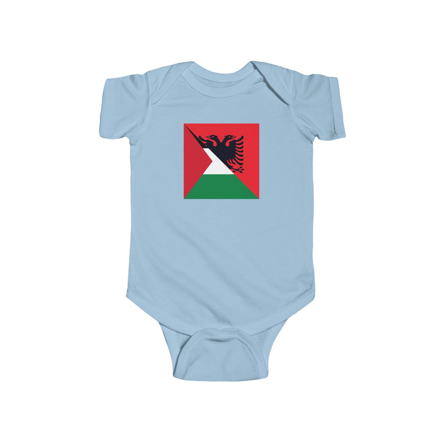 Albanian Palestinian Flag Baby Bodysuit | Palestine Albania Girl Boy Clothing