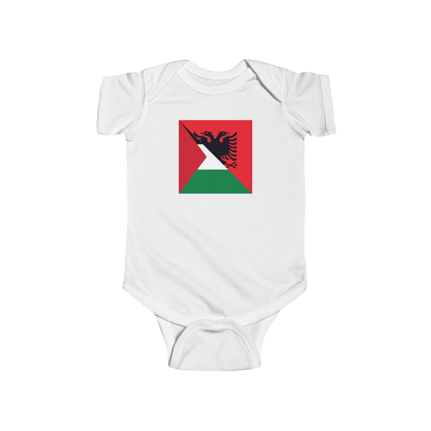 Albanian Palestinian Flag Baby Bodysuit | Palestine Albania Girl Boy Clothing