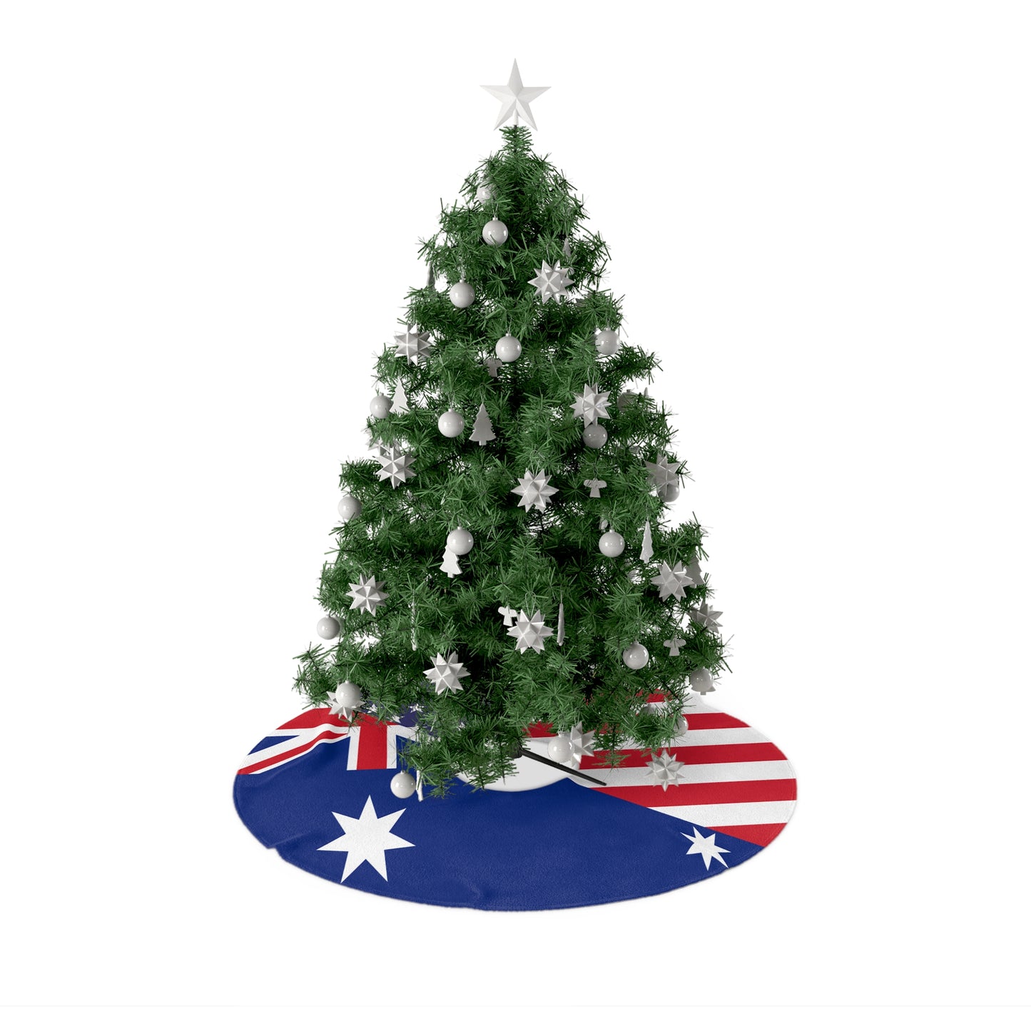 Australian American Flag Australia USA Christmas Tree Skirt