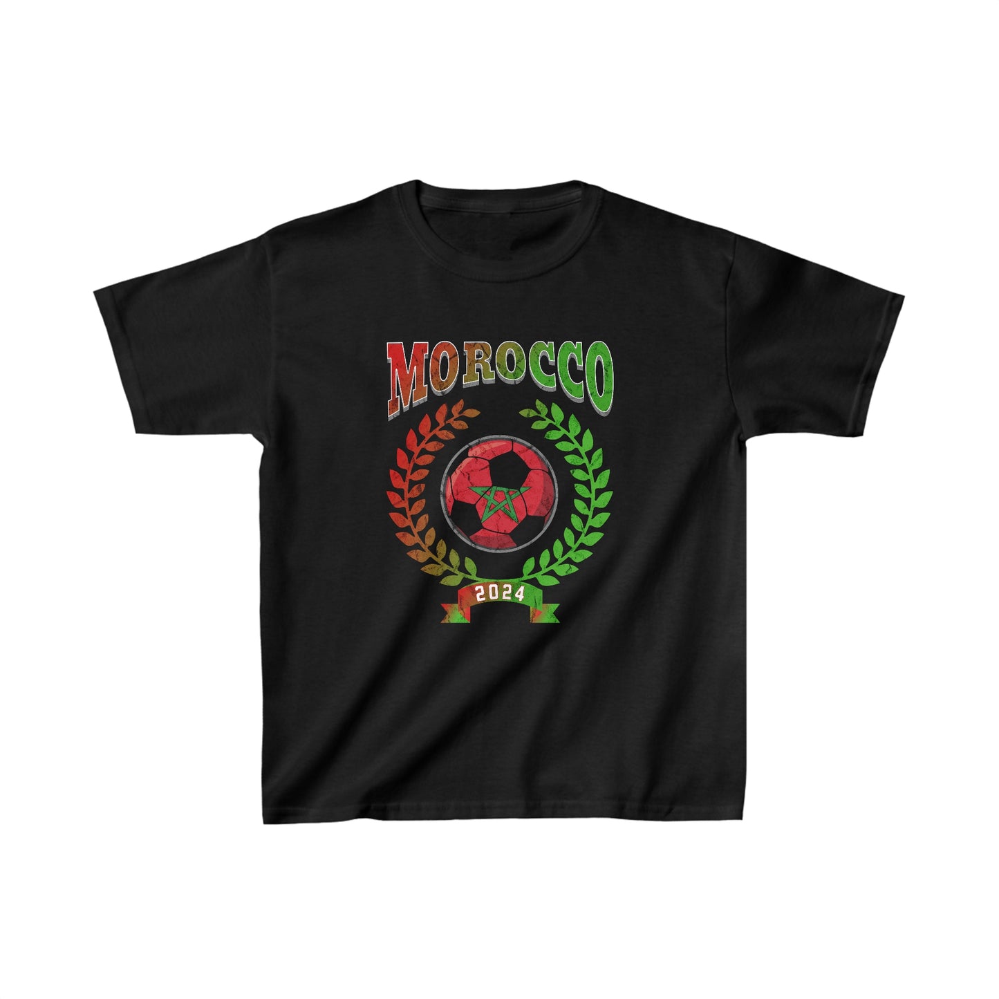 Kids Morocco 2024 Soccer Football Championship Games Moroccan Team T-Shirt | Unisex Tee Shirt