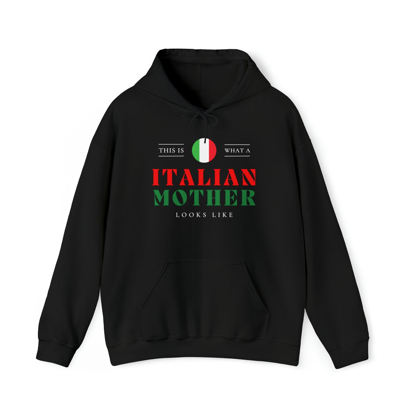 Italian Mother Looks Like Italy Flag Mothers Day Hoodie | Unisex Pullover Hooded Sweatshirt