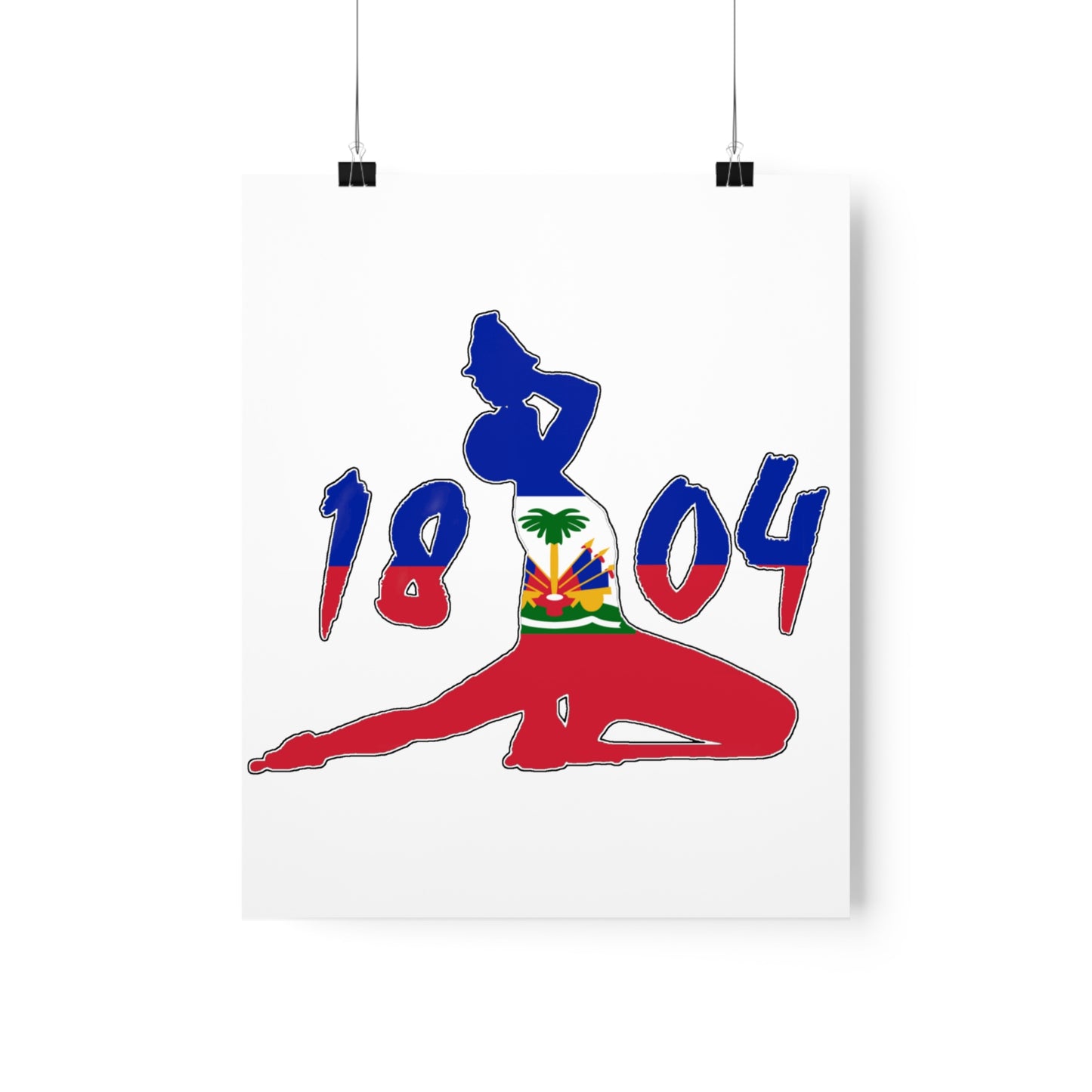 Neg Mawon 1804 Haitian Flag Black Maroon Haiti Independence Premium Matte Poster