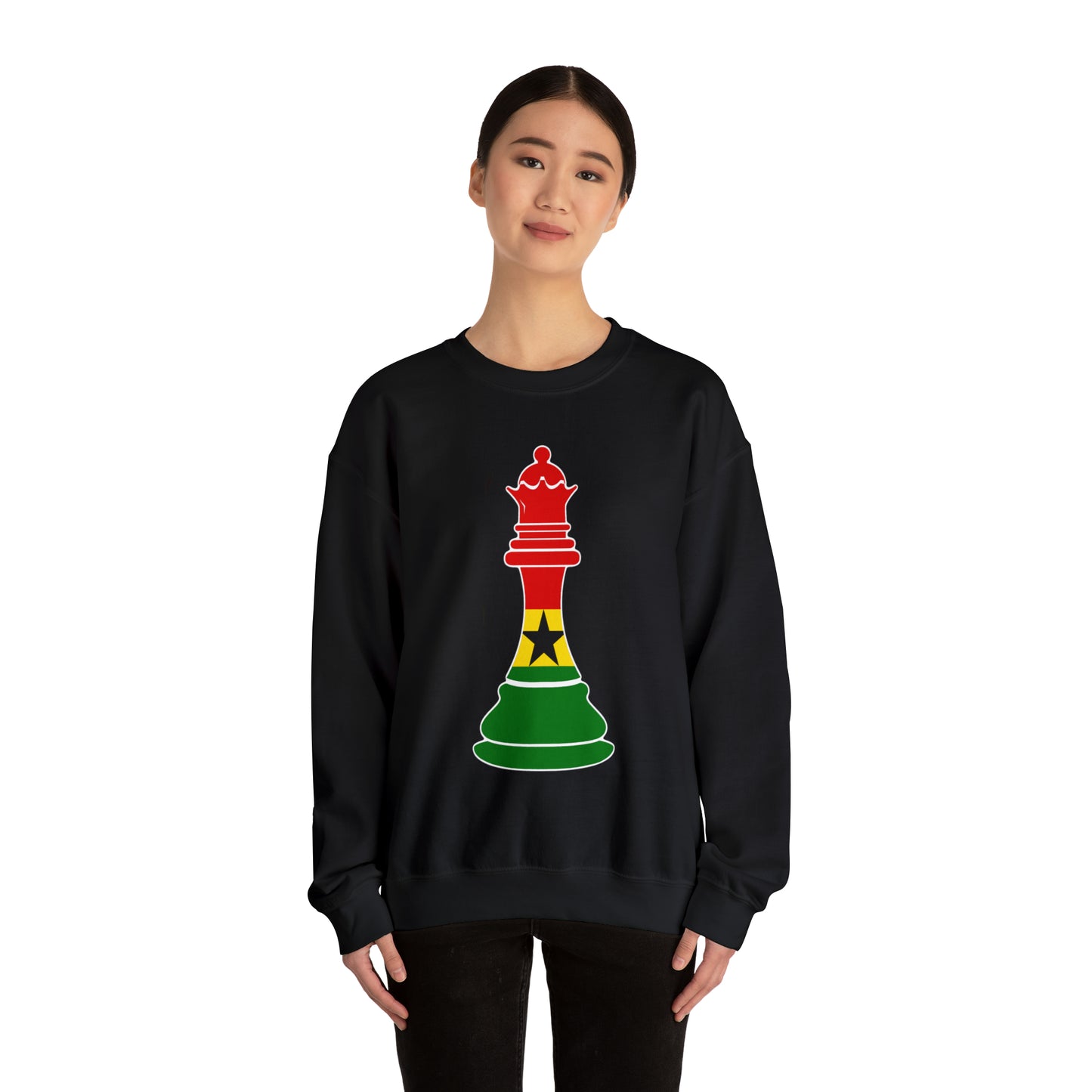 Ghanian Queen Flag Chess Piece Ghana Unisex Sweatshirt