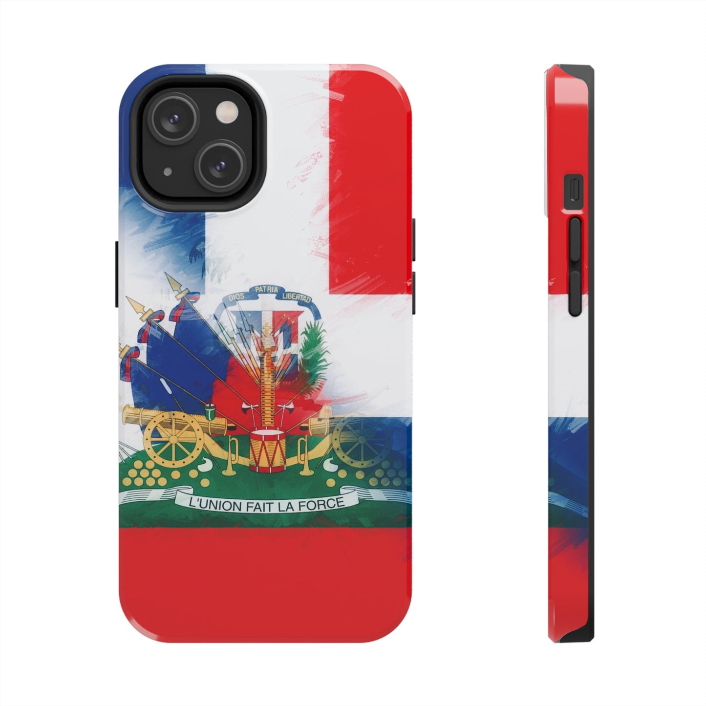 Haiti DR Flag Painted Haitian Dominican Tough Phone Cases