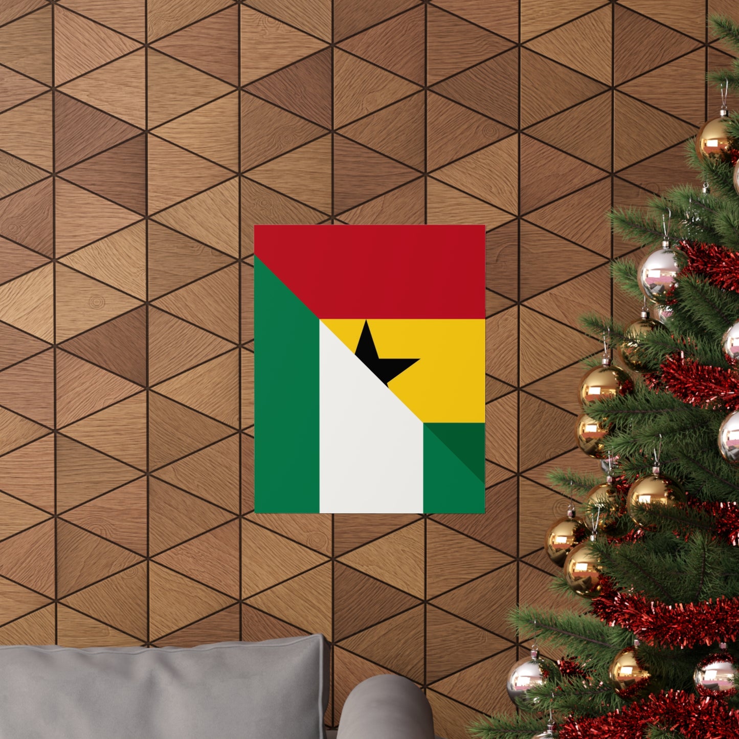 Nigerian Ghanaian Flag Nigeria Ghana Naija Premium Matte Poster