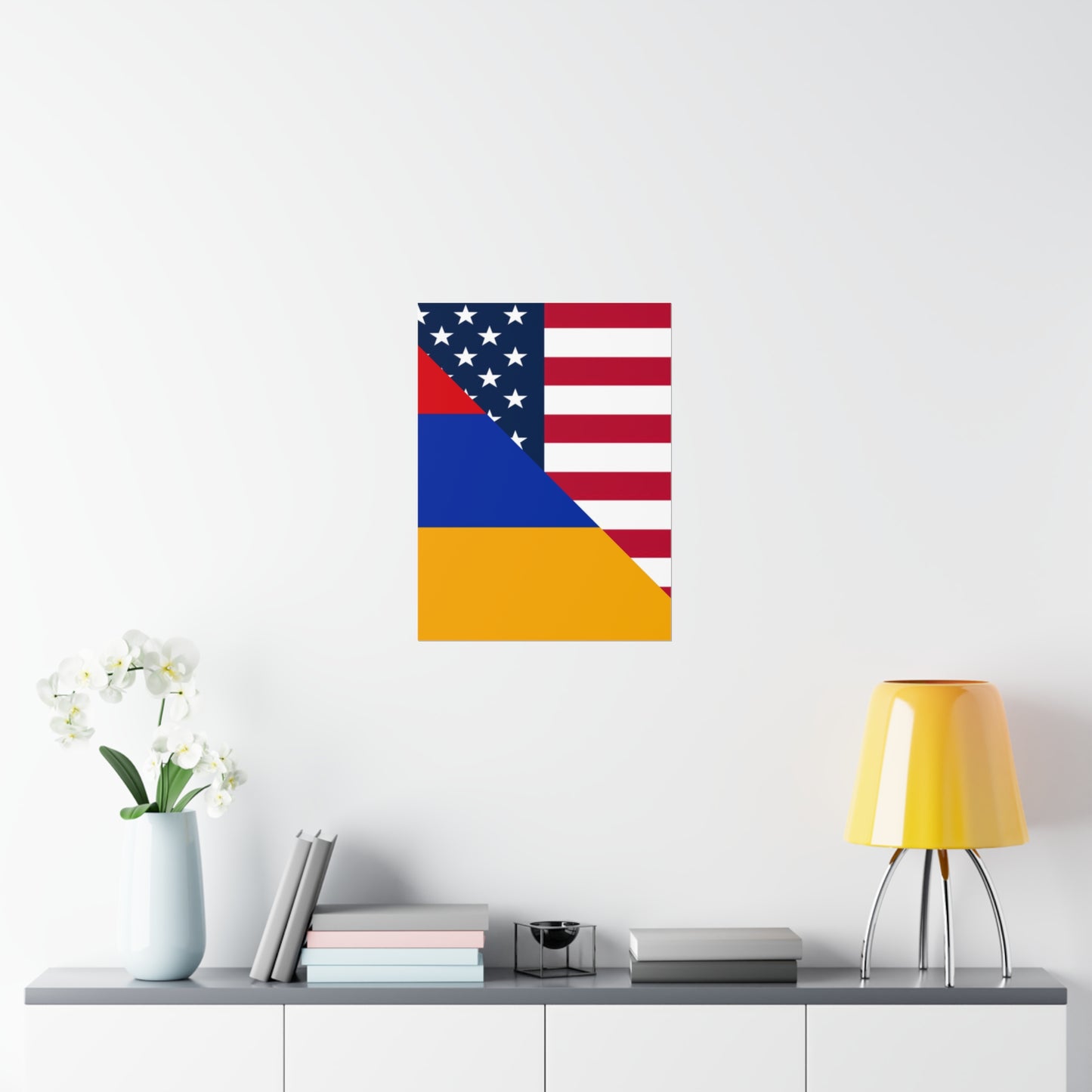 Armenian American Flag Armenia USA Premium Matte Poster