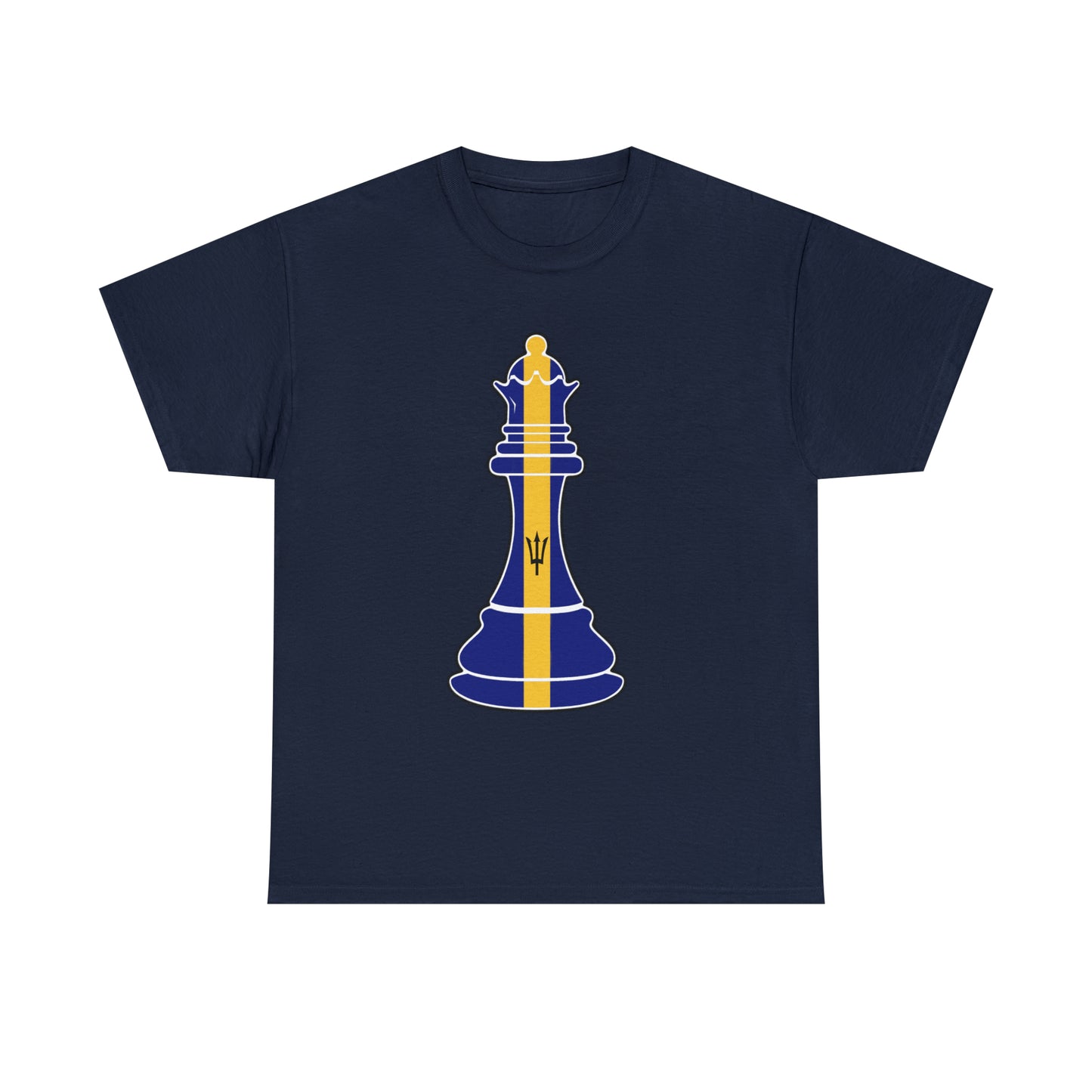 Bajan Queen Flag Chess Piece Barbados T-Shirt | Unisex Tee Shirt