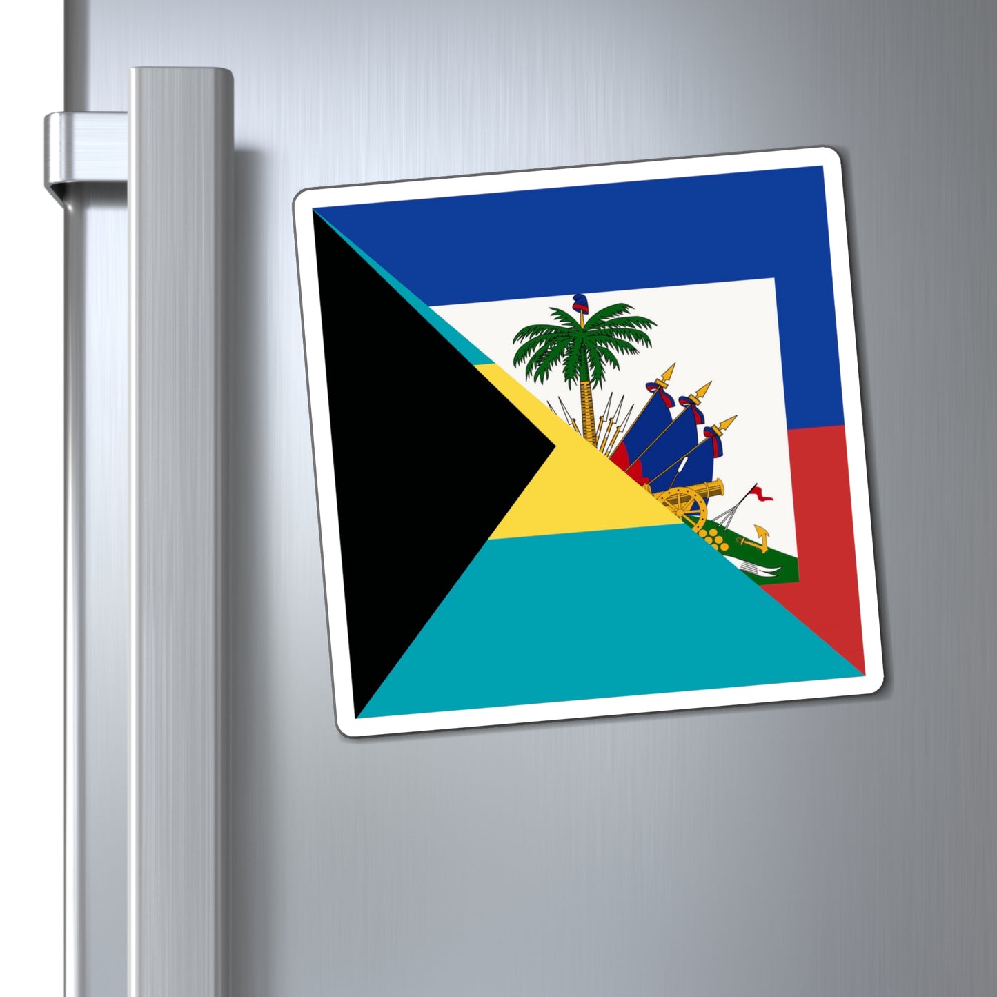 Haiti Bahamas Flag | Half Haitian Bahamian Flag Magnet