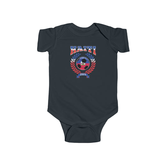 Haiti 2024 Soccer Football Championship Games Haitian Team Baby Bodysuit | Newborn Boy Girl