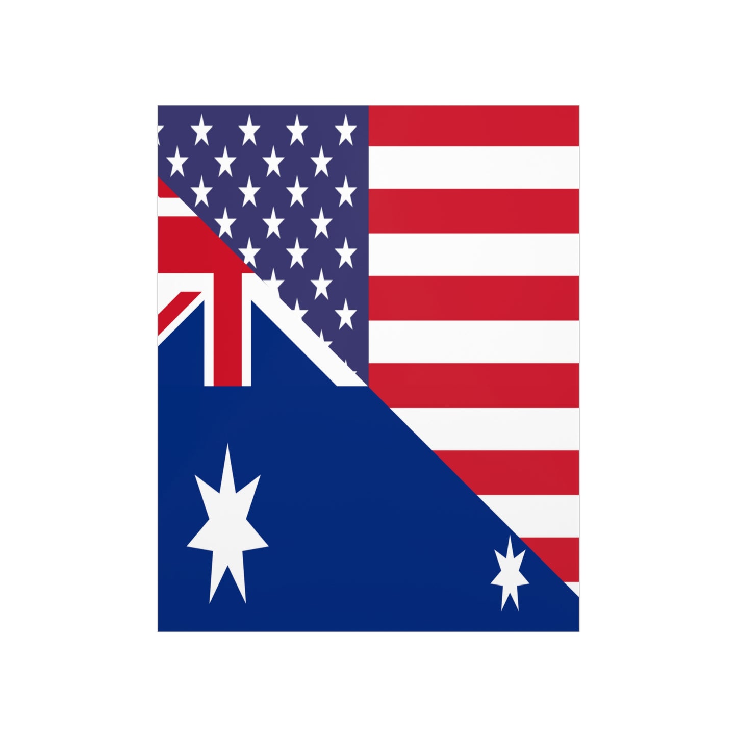 Australian American Flag Australia USA Premium Matte Poster