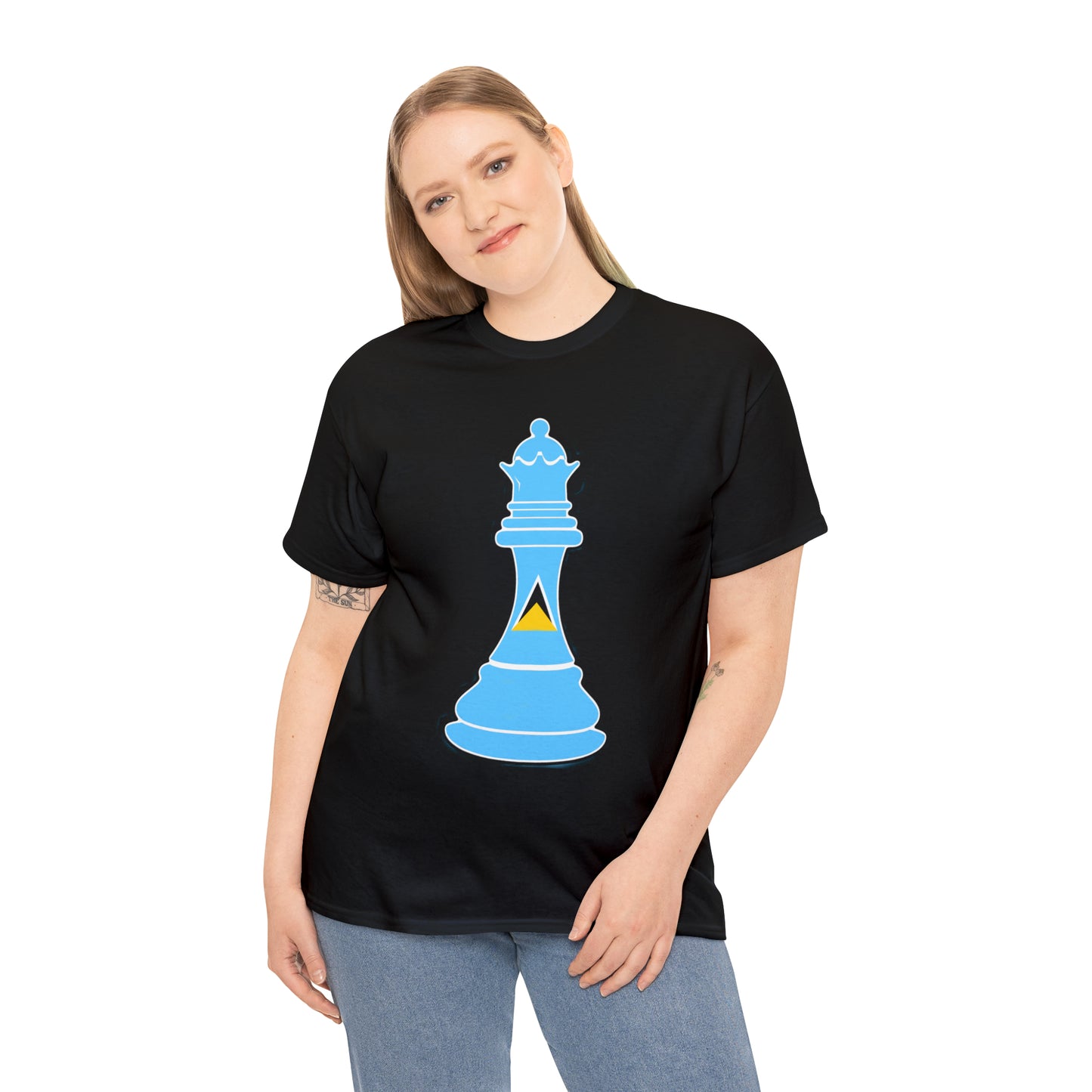 St Lucian Queen Flag Chess Piece St Lucia T-Shirt | Unisex Tee Shirt