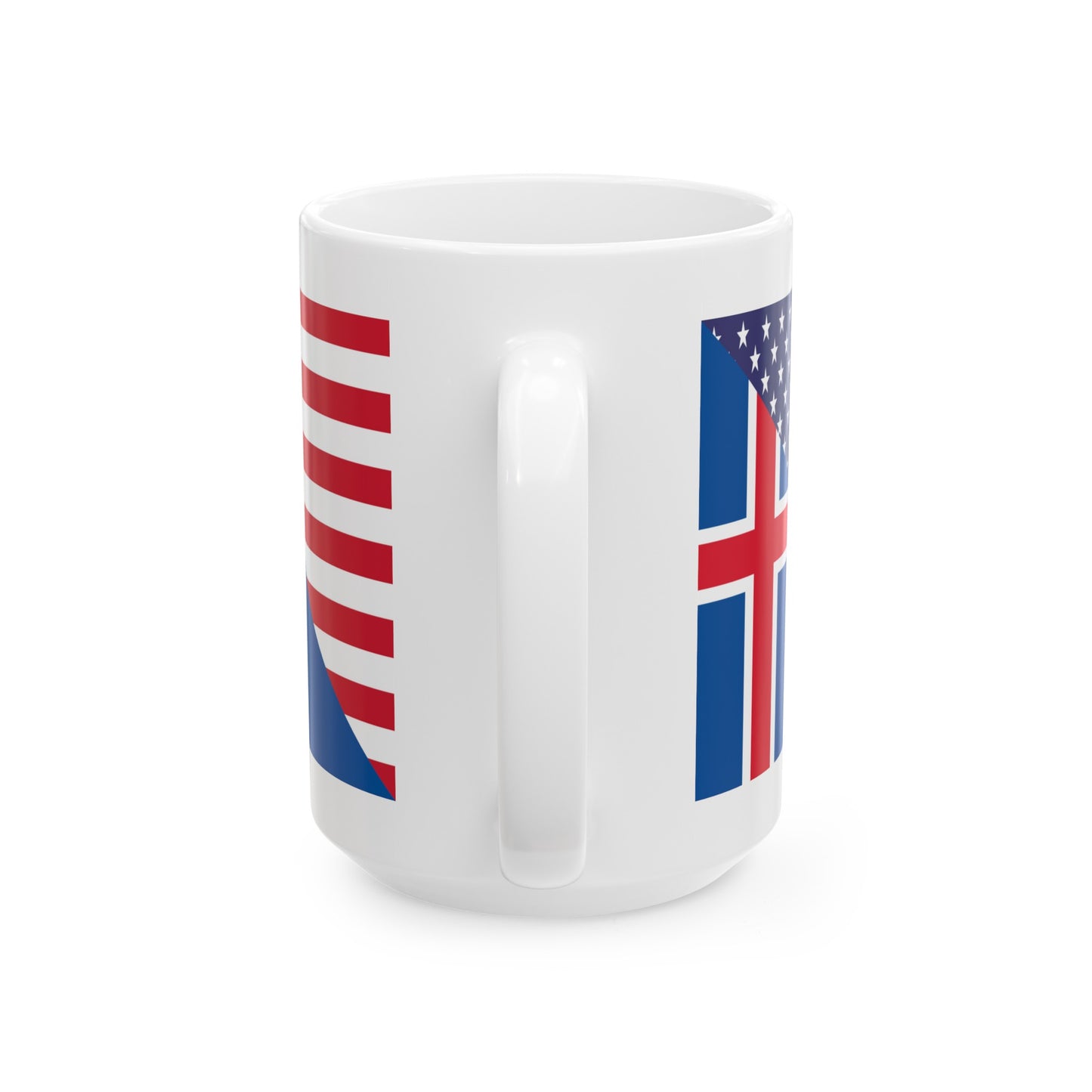 Iceland American Flag Icelander USA Ceramic Mug 11oz, 15oz Cup