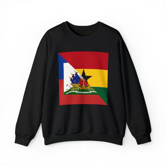 Haitian Ghanaian Flag | Half Haiti Ghana Unisex Sweatshirt