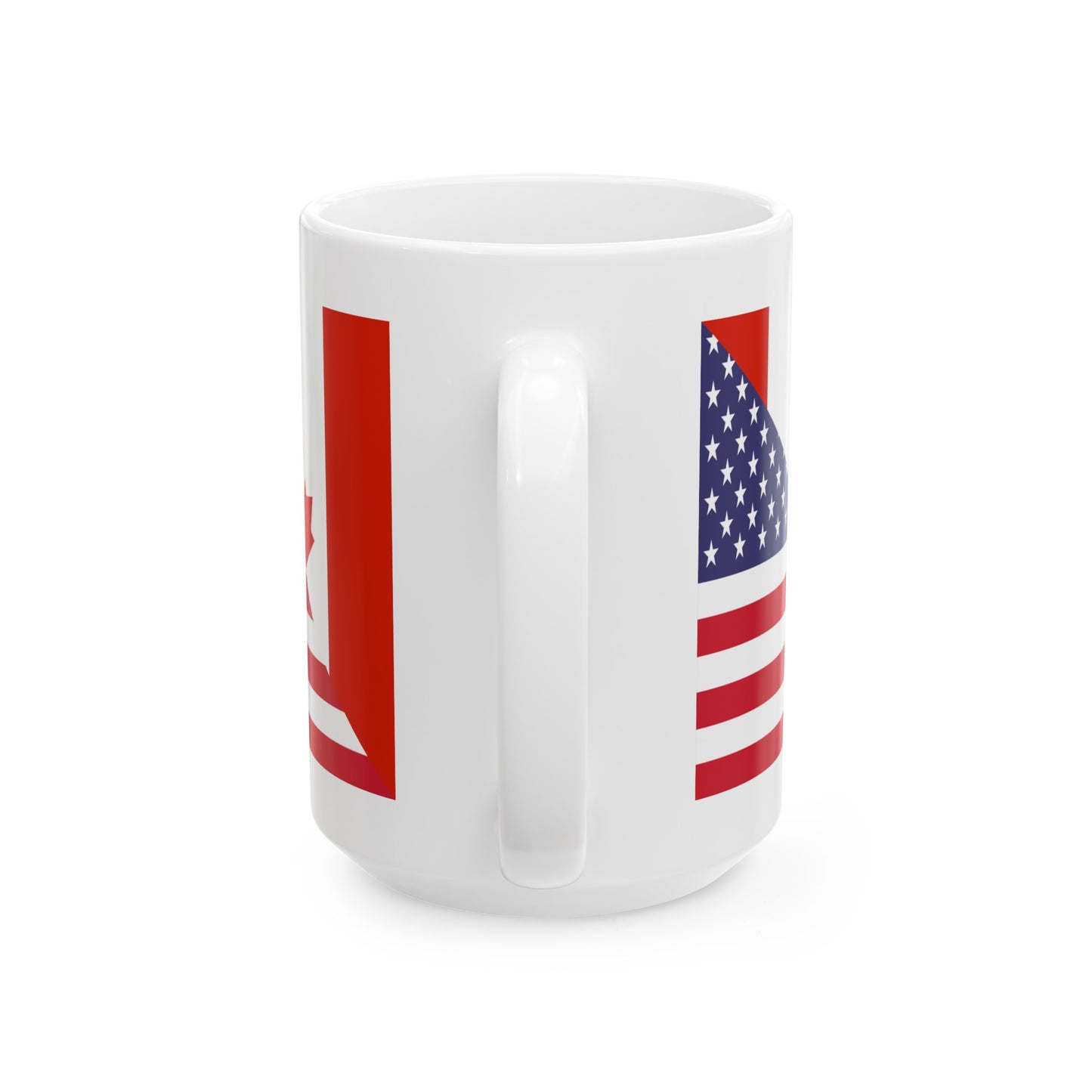 Canadian American Flag Canada USA Ceramic Mug 11oz, 15oz Cup