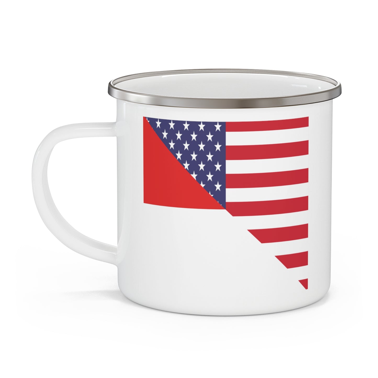 Indonesian American Flag Indonesia USA 12oz Enamel Mug