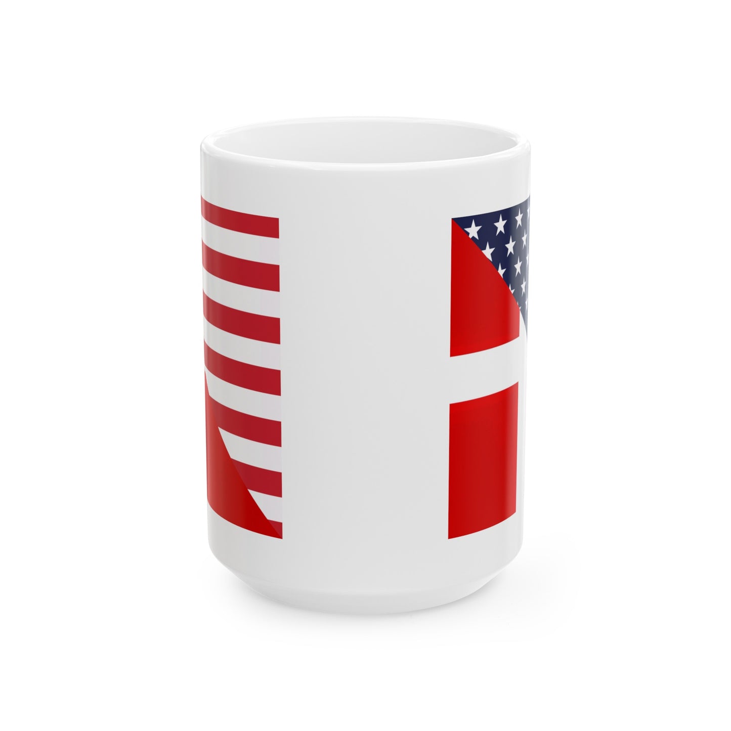 Denmark American Flag Danes Danish USA Ceramic Mug 11oz, 15oz Cup