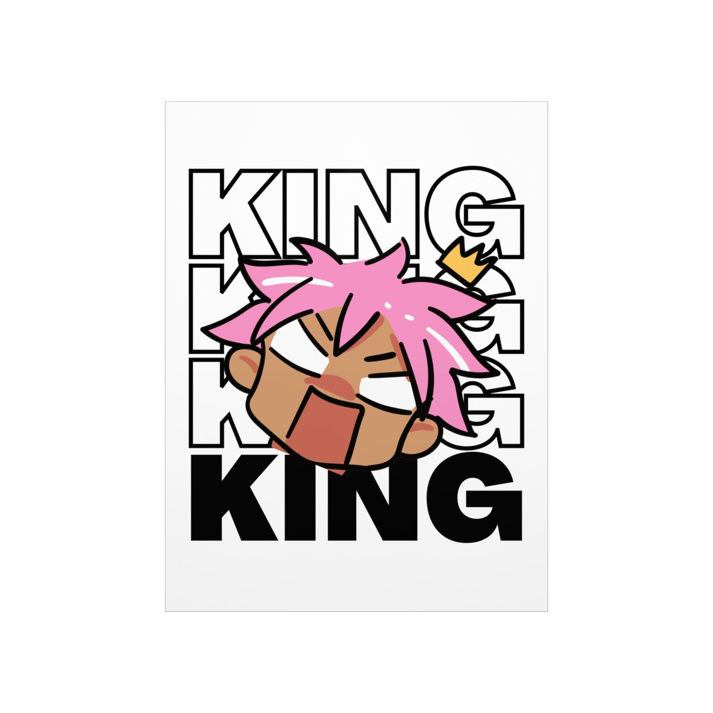 Anime King Royalty Crown Premium Matte Poster