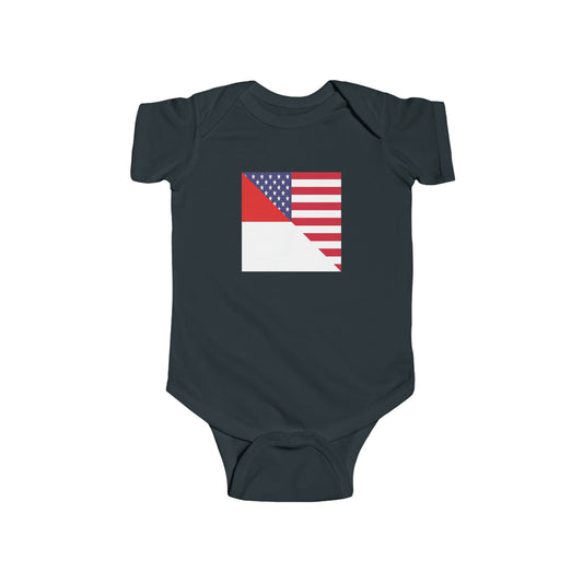 Iraqi American Flag Baby Bodysuit | Unisex Iraq USA Newborn Boy Girl