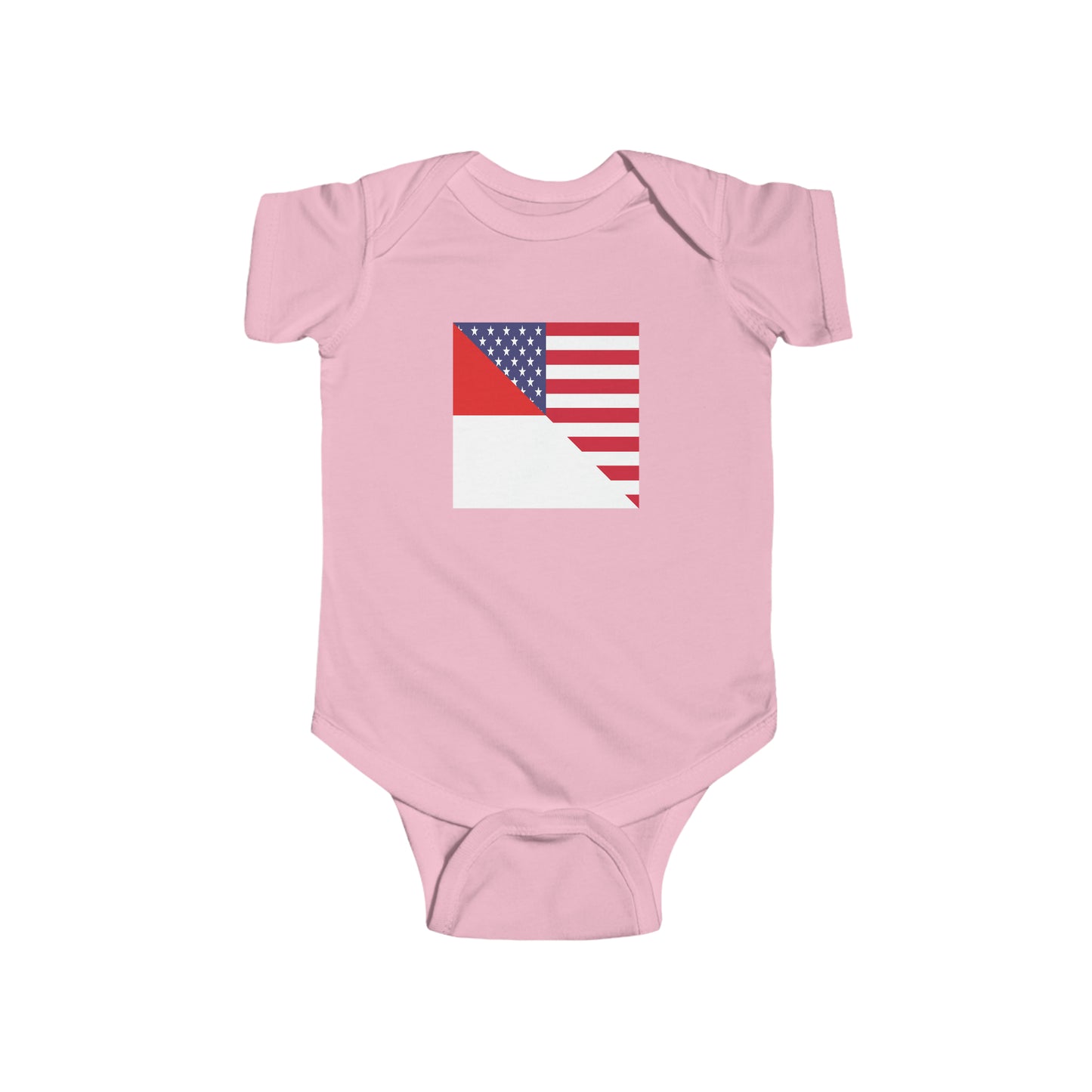 Indonesian American Flag Baby Bodysuit | Unisex Indonesia USA Newborn Boy Girl