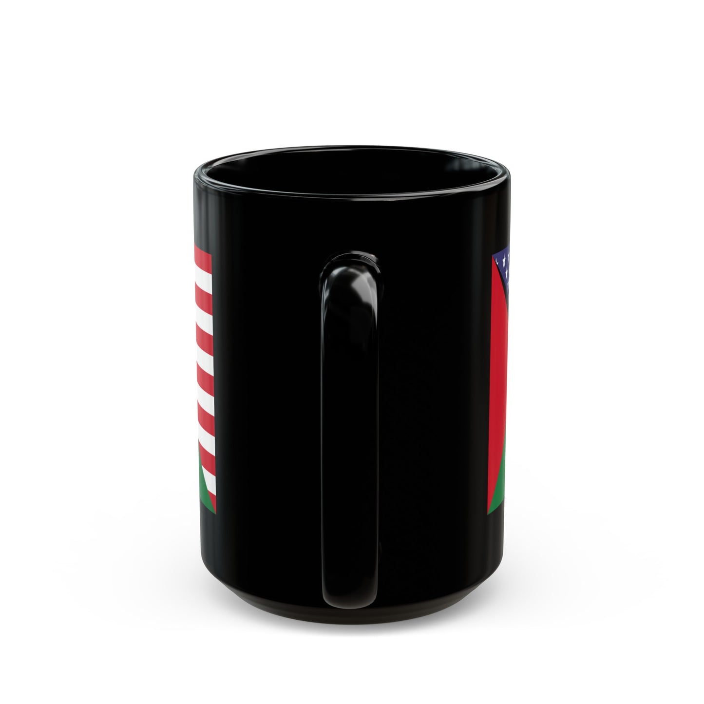 Palestine USA Flag Palestinian American Black Mug (11oz, 15oz)