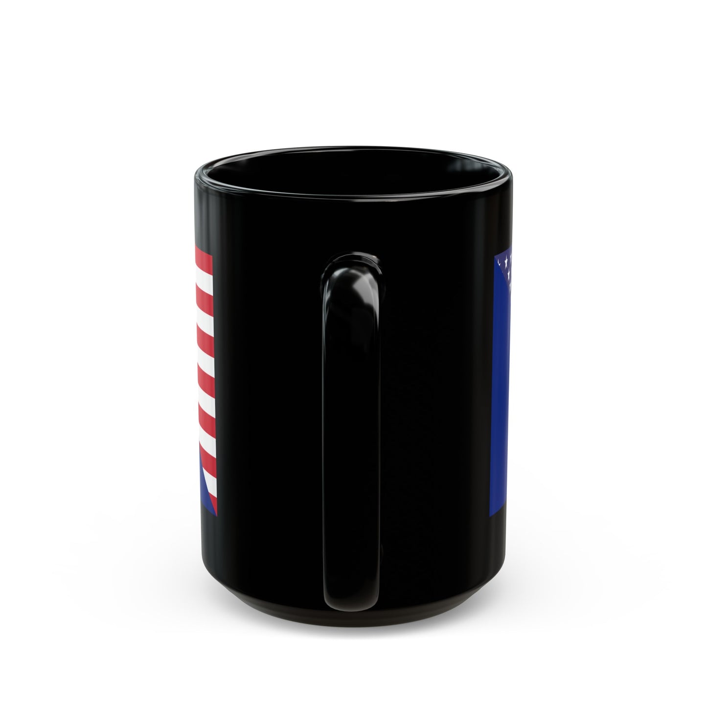 Bajan American Flag Barbados USA Black Mug (11oz, 15oz)