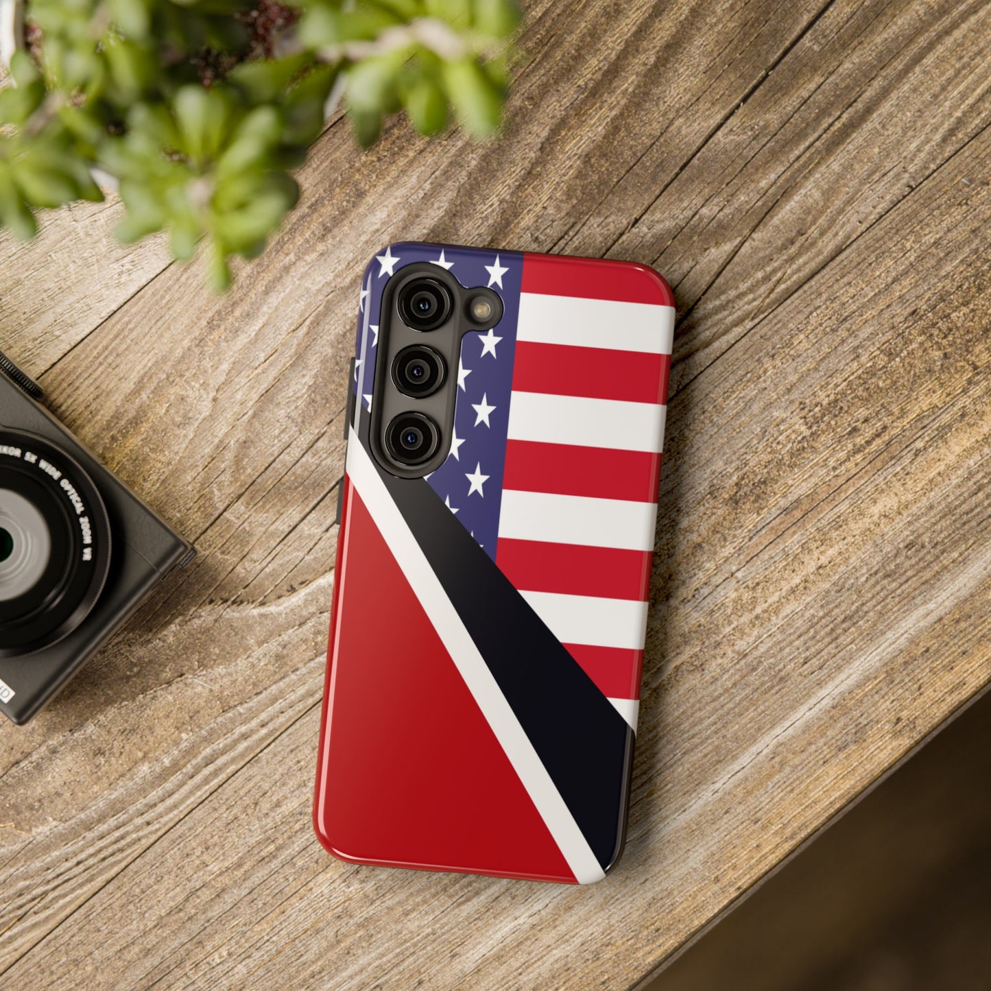 Trinidad American Flag Trini USA Tough Phone Cases