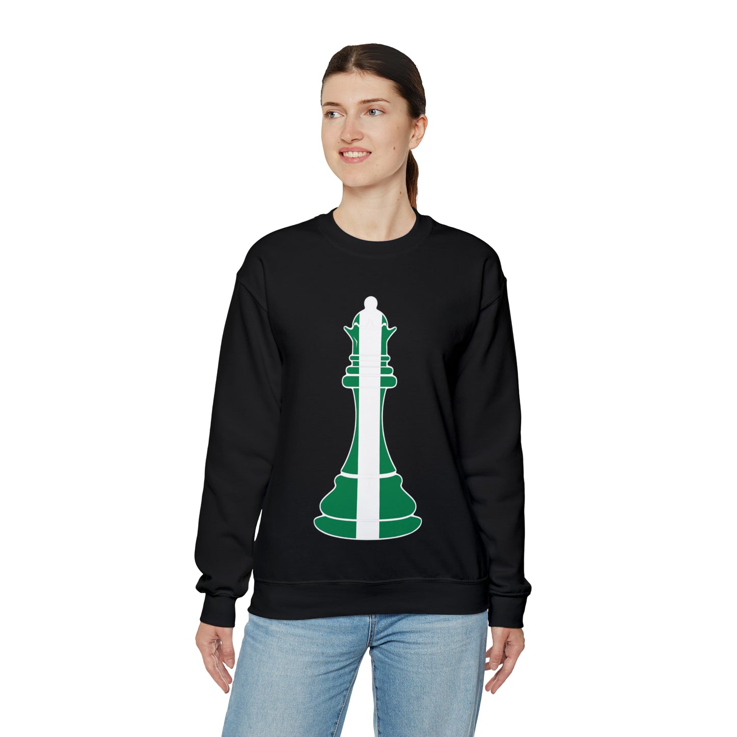 Nigerian Queen Flag Chess Piece Nigeria Unisex Sweatshirt