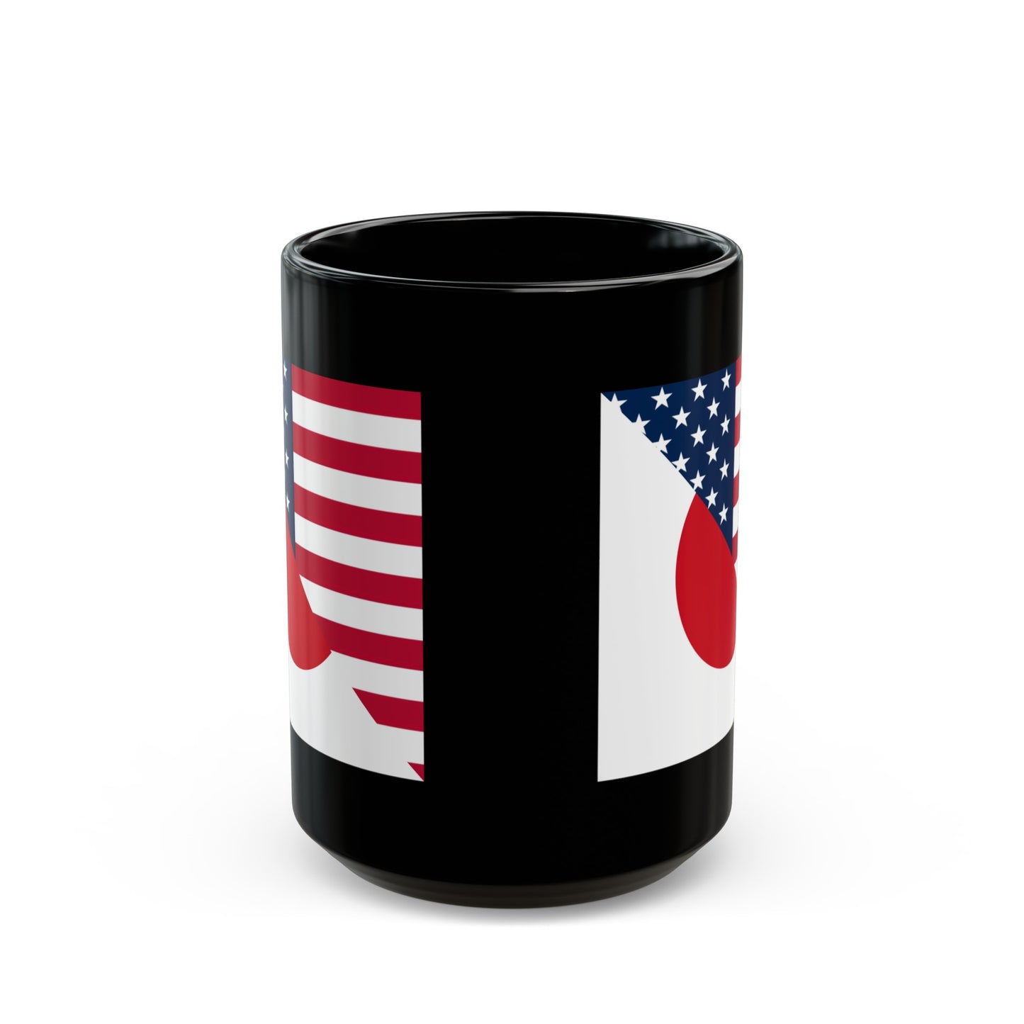 Japan American Flag Japanese USA Black Mug (11oz, 15oz)