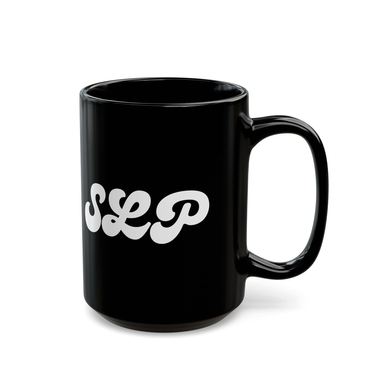 SLP White Text Black Mug (11oz, 15oz)