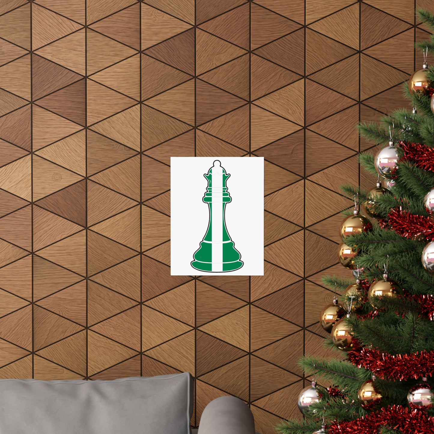 Nigerian Queen Flag Chess Piece Nigeria Premium Matte Poster