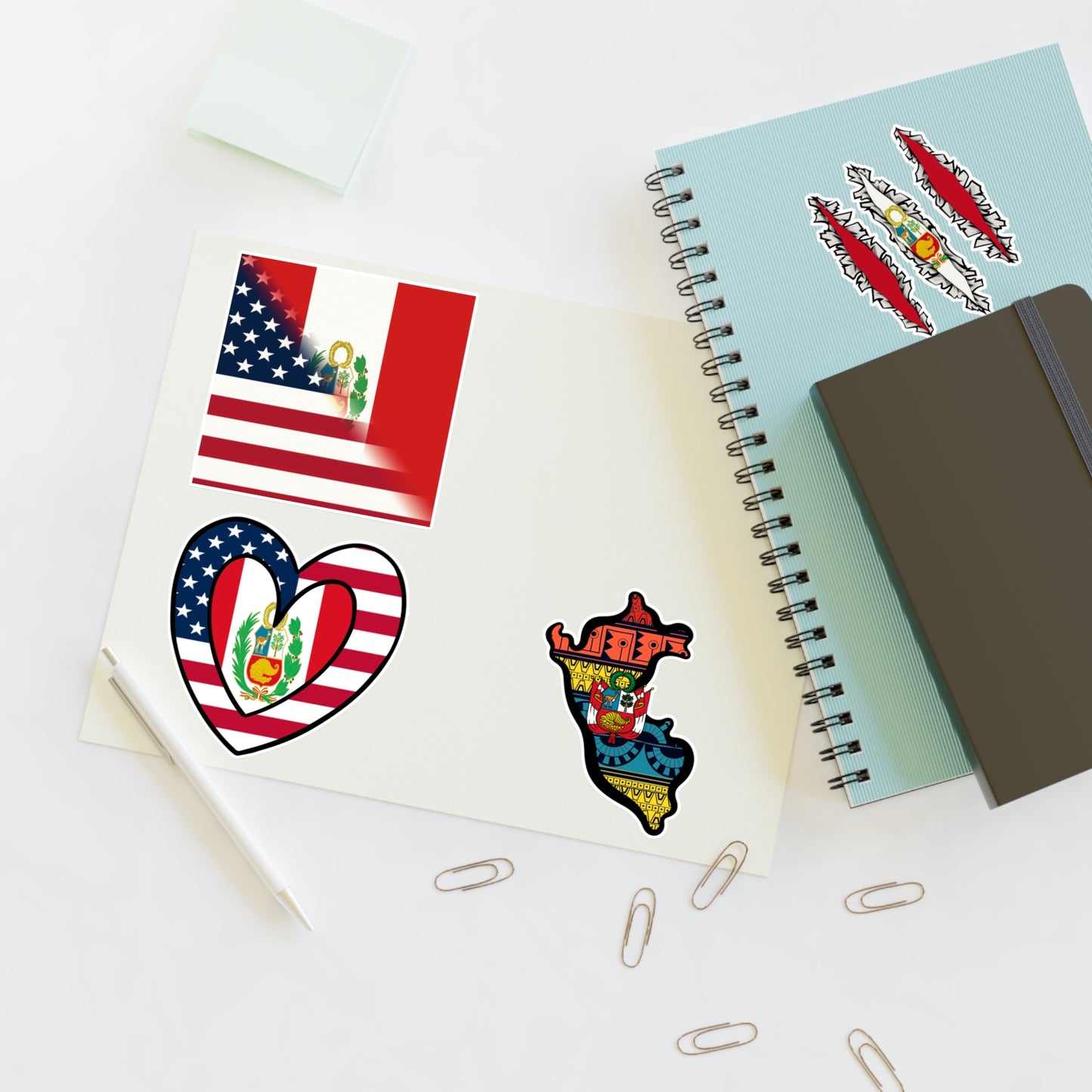 Peruvian Flag Sticker Sheets | Peru Stickers Pack