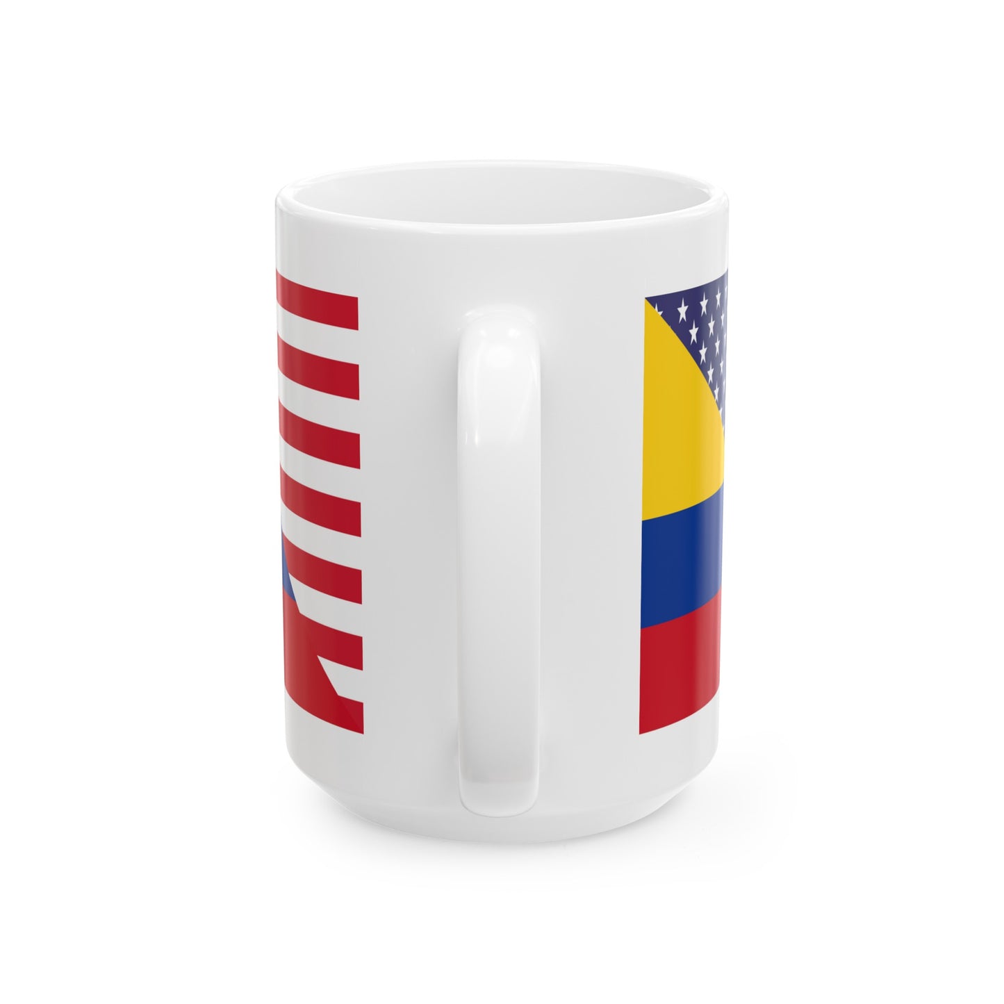 Colombian American Flag Colombia USA Ceramic Mug 11oz, 15oz Cup